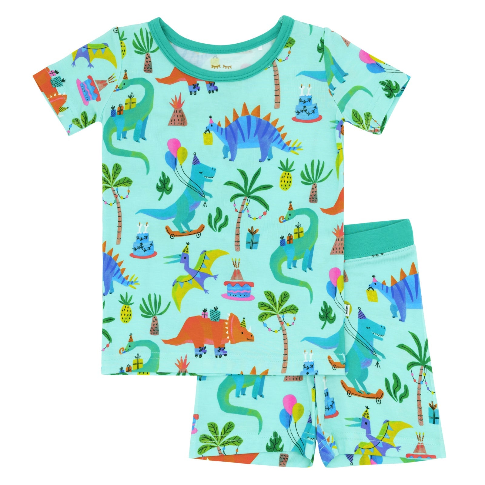 Prehistoric Party Two-Piece Short Sleeve & Shorts Pajama Set、mySite、g9winljtr