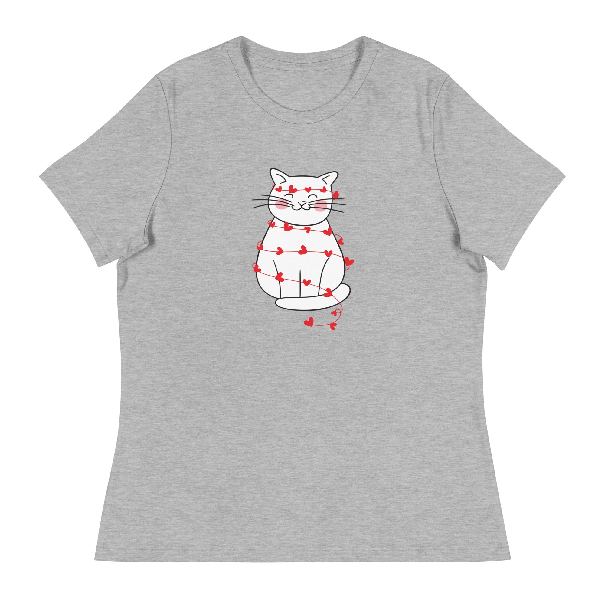Wrapped in Love Kitty Women's Relaxed T-Shirt、mySite、camillekostekn