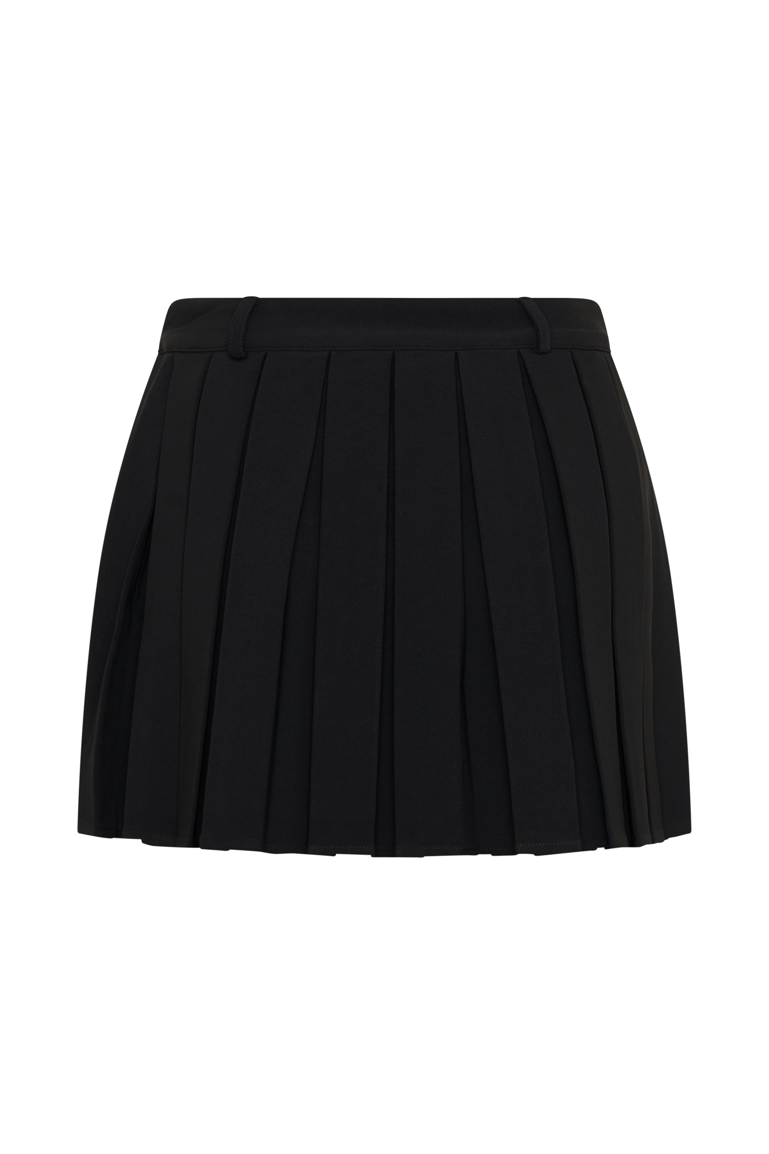 Mura Pleated Mini Skirt - Black、mySite、solidvoid