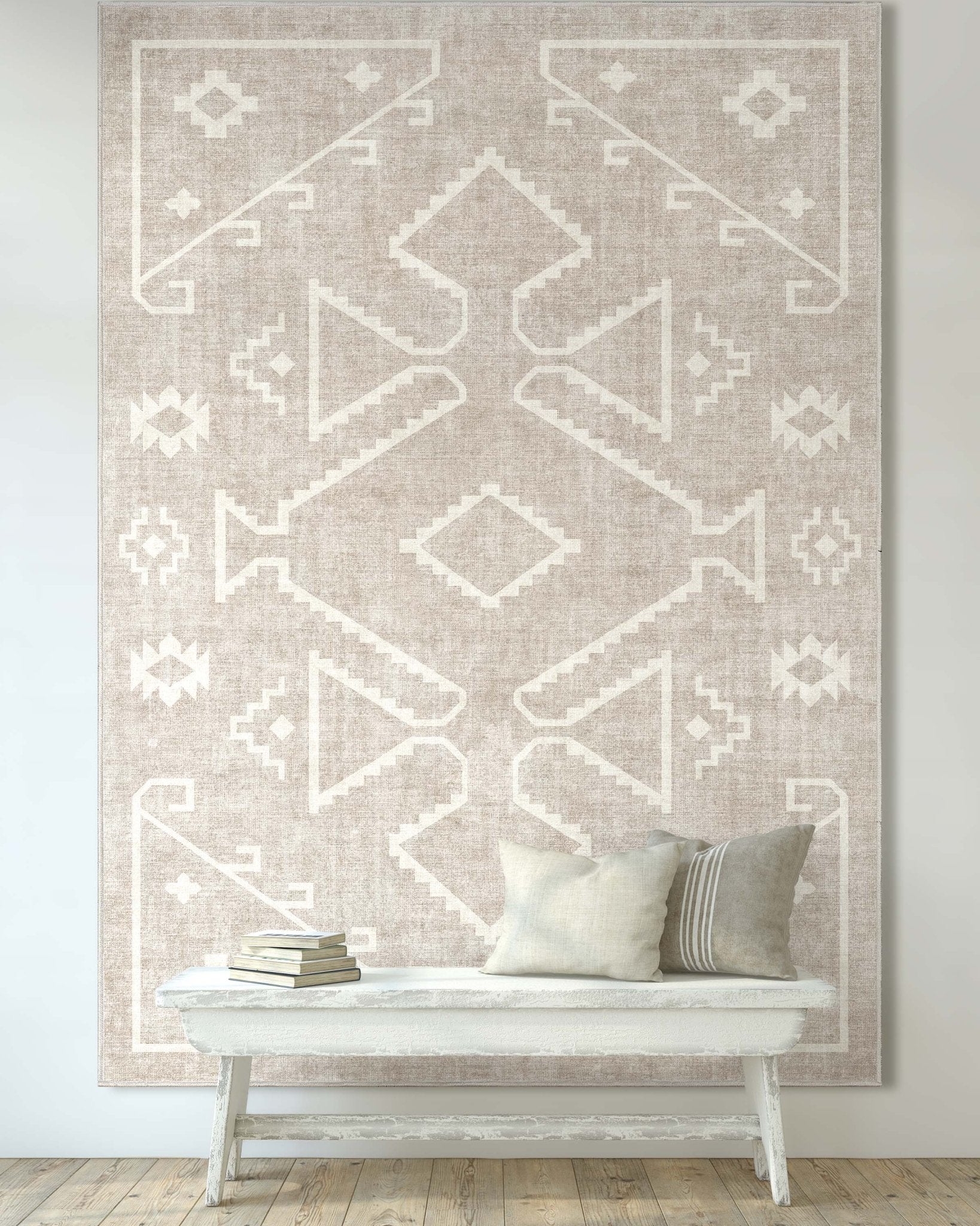 Bottineau Distressed Southwestern Flat-Weave Rug、mySite、gigharbornorthrealestate