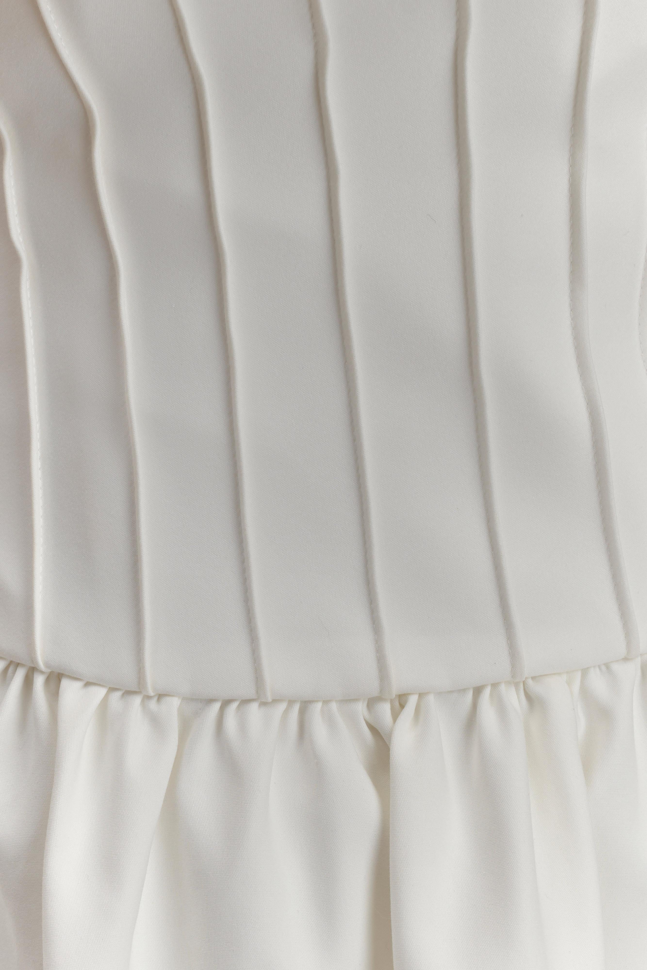 Orla Strapless Cotton Midi Dress - White、mySite、solidvoid