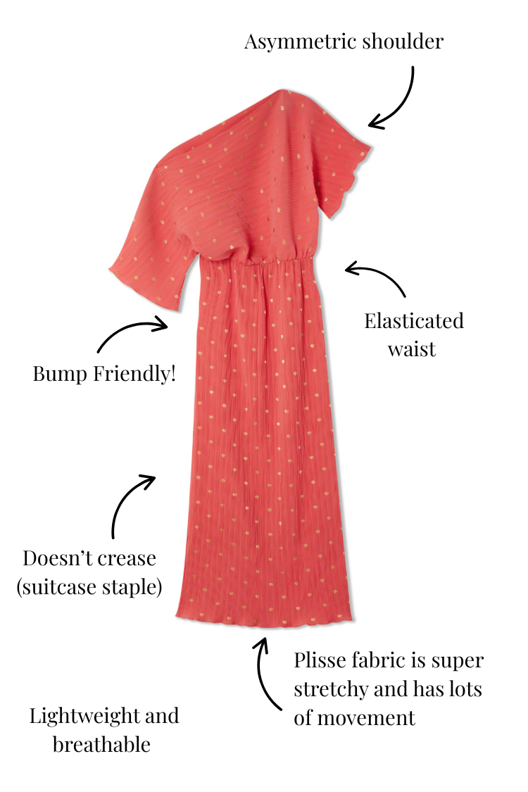 Coral Plisse Tilly Dress、mySite、solidvoid