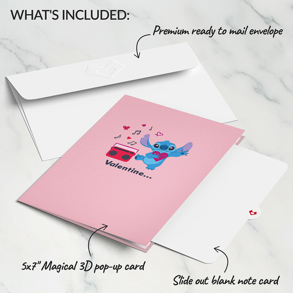 Disney's Stitch Rockin' Valentine Pop-Up Card、mySite、solidvoid
