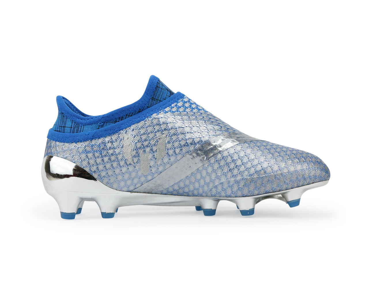 adidas Kids Messi 16+ Pureagility FG Silver Metalic/Core Black/Sho Blue、mySite、noshort