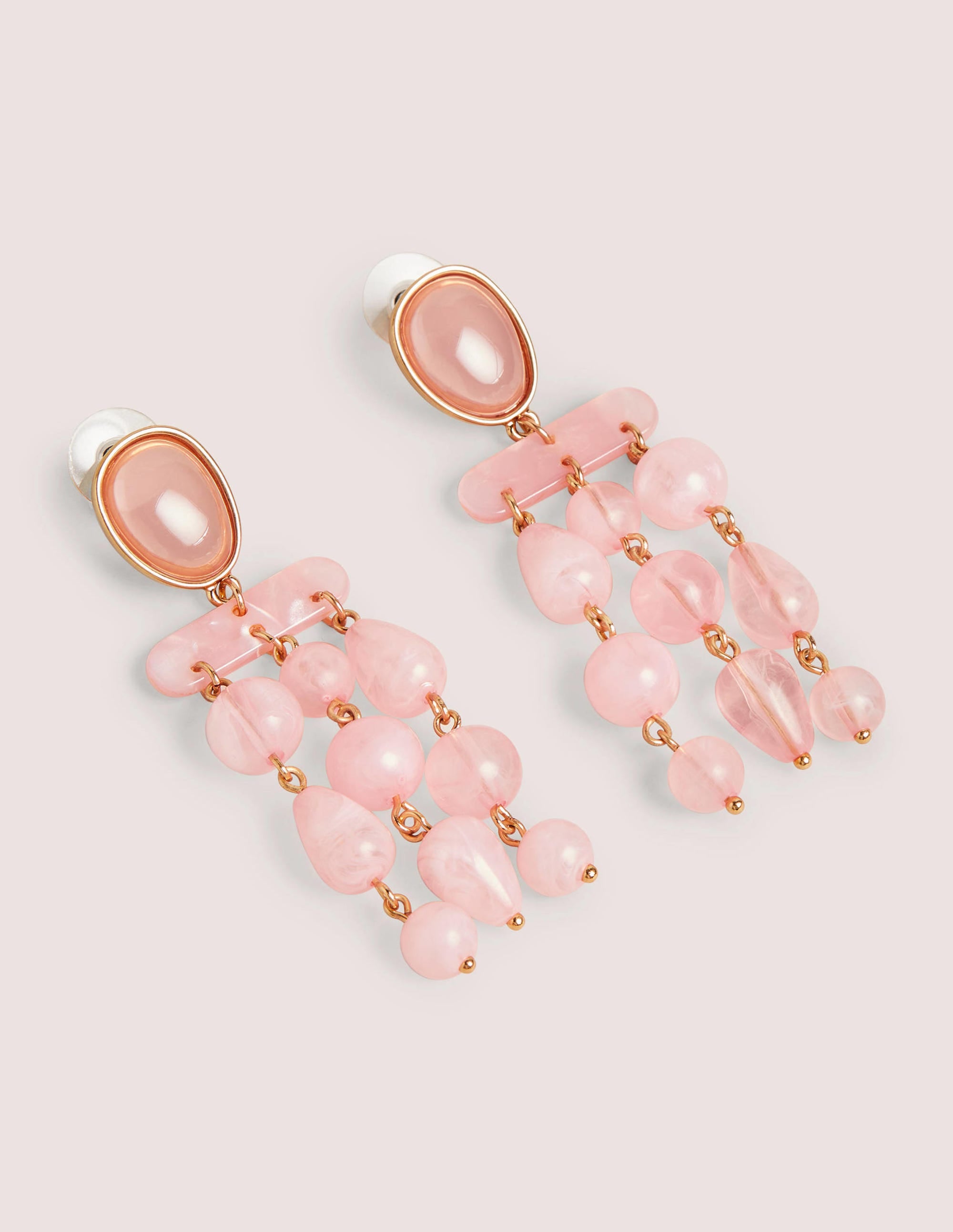  Resin Bead Chandelier Earrings-Pink、mySite、ashleygrahame