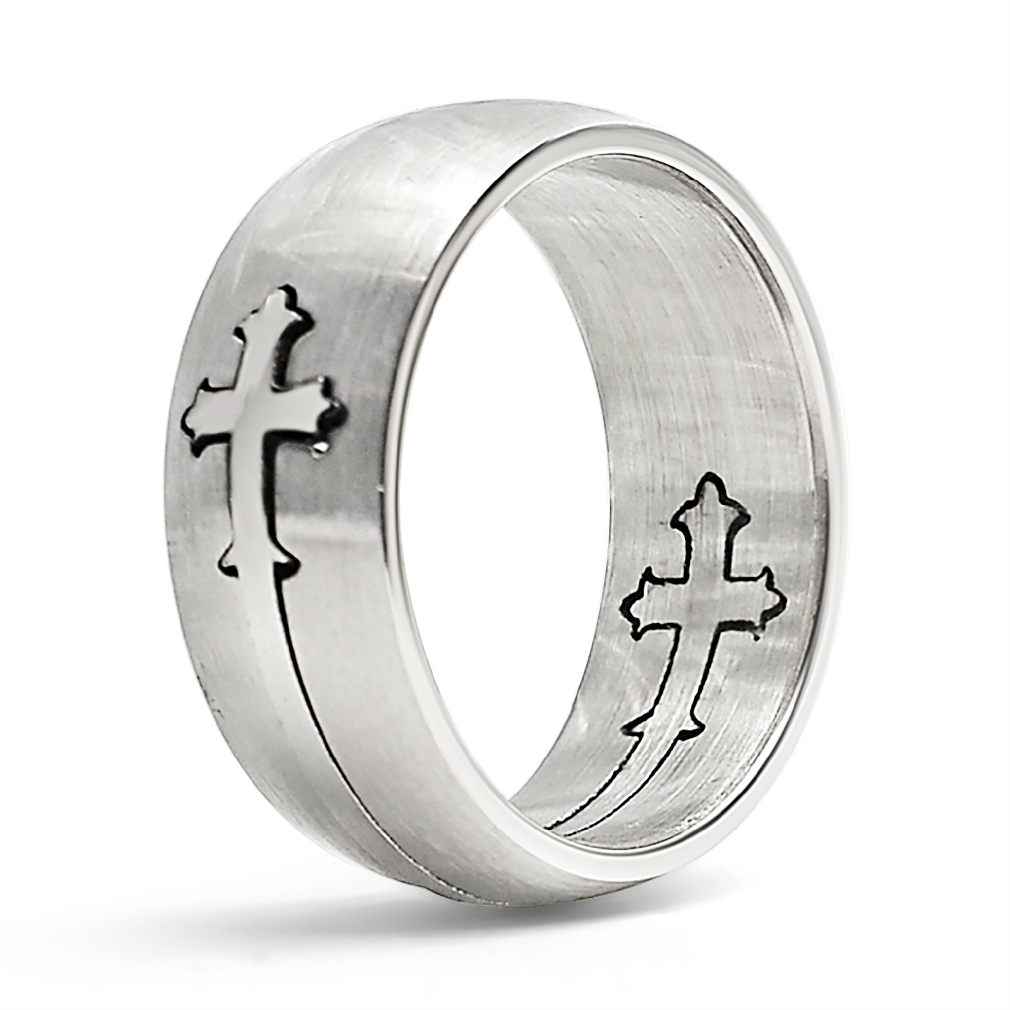 Dual Cross Ring Stainless Steel Polished Ring / SCR3060、mySite、dreamappss