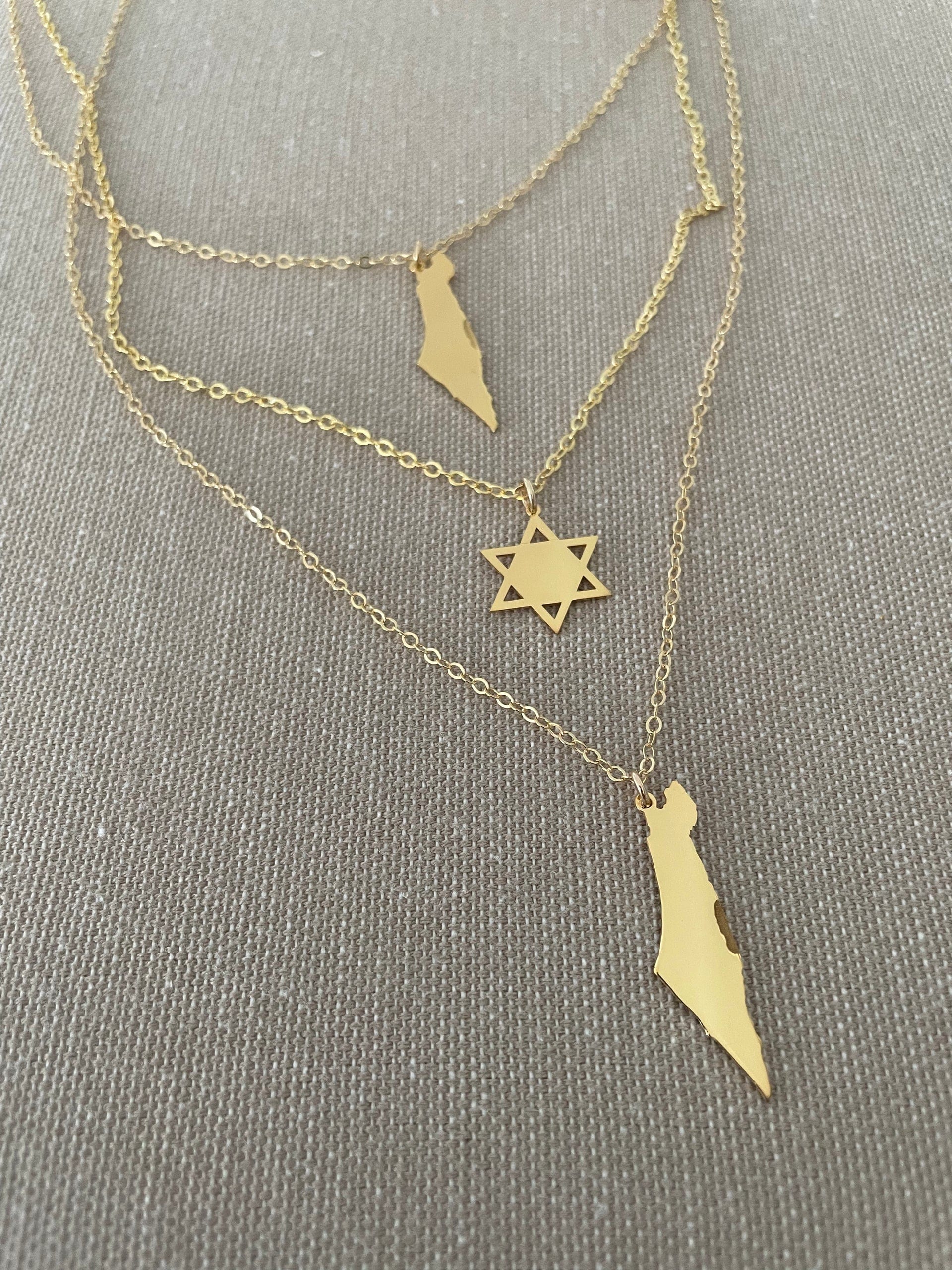Eretz Israel Pendant Necklace - (Sterling Silver or Gold-Plated)、mySite、topwebapps