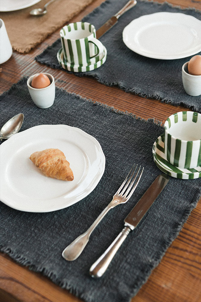 Handloom Placemats Dark grey (Set of 4)、mySite、gigharbornorthrealestate