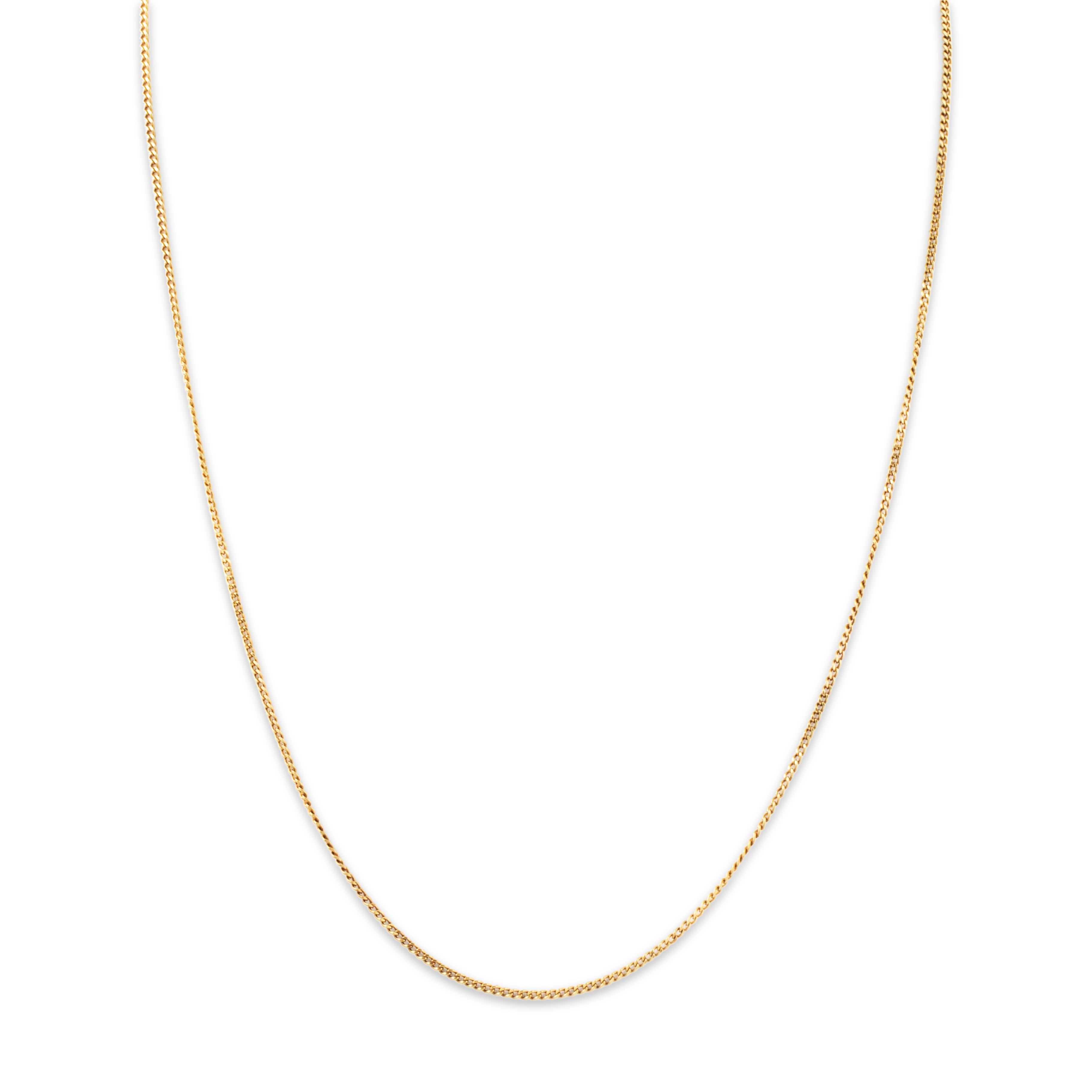 Vintage 14k Yellow Gold Classic Curb Link Necklace 16、mySite、hinf8tx79