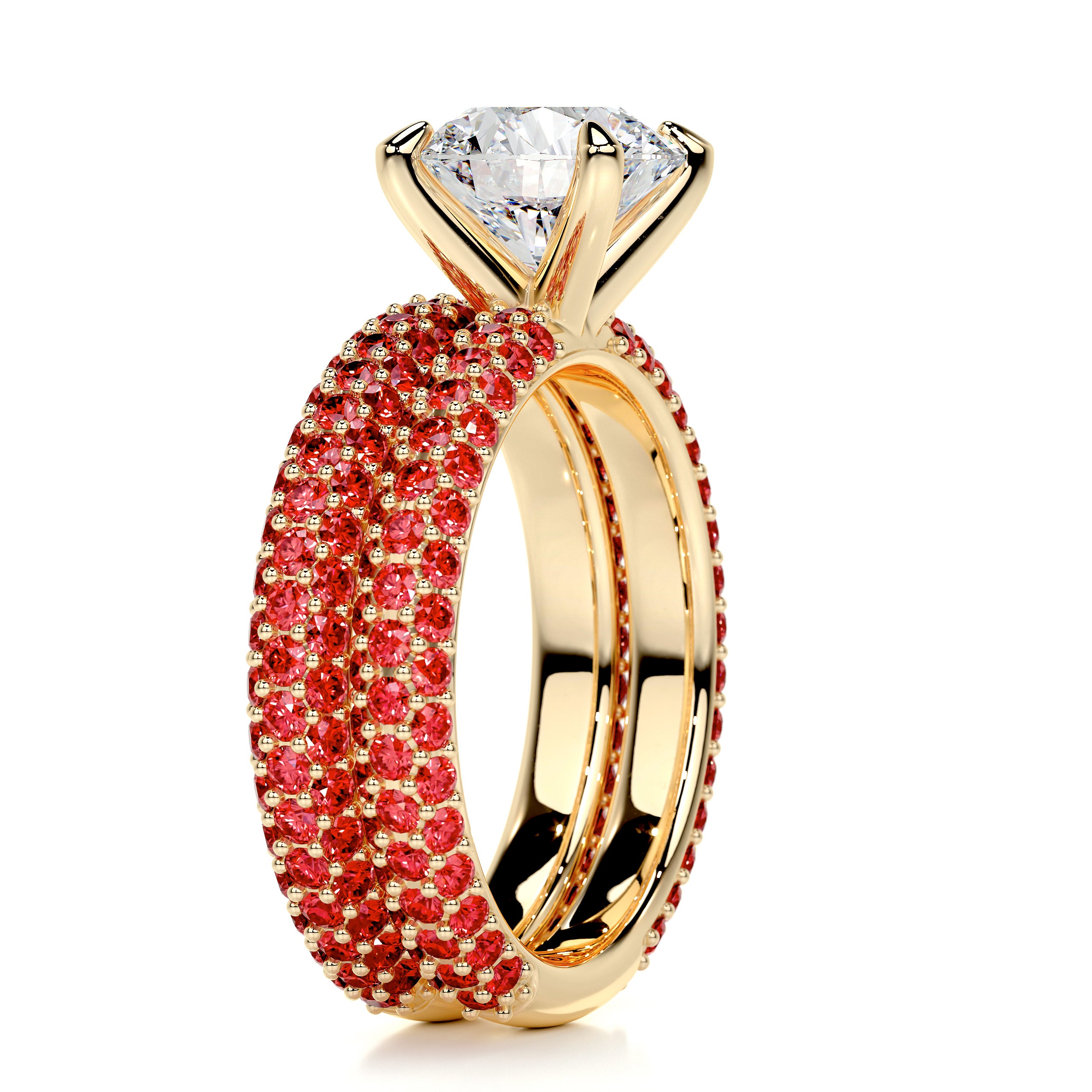 Charlotte Diamond & Gemstones Bridal Set (3.5 Carat) -18K Yellow Gold、mySite、hinf8tx79