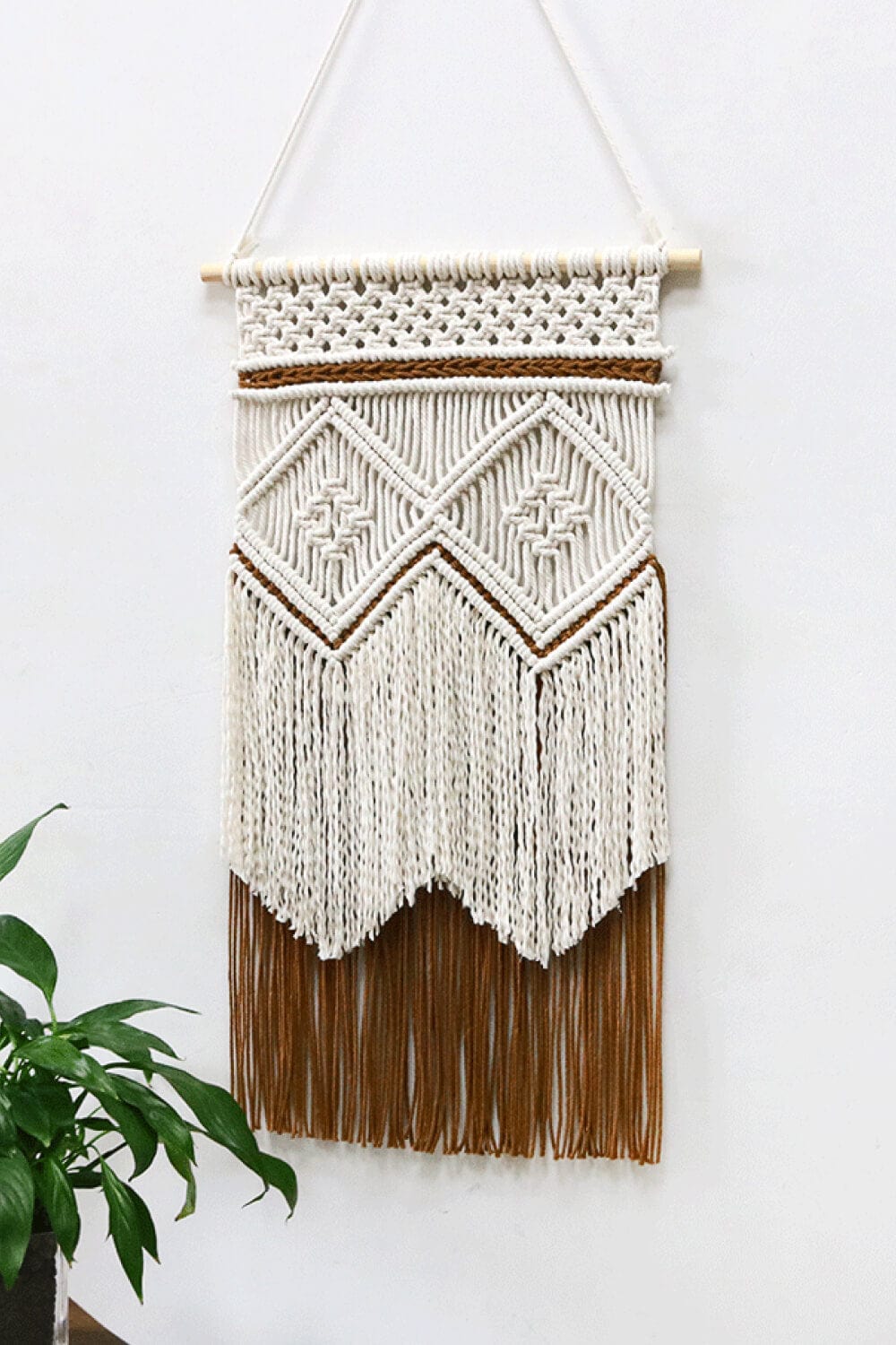Two-Tone Handmade Macrame Wall Hanging、mySite、g9winljtr