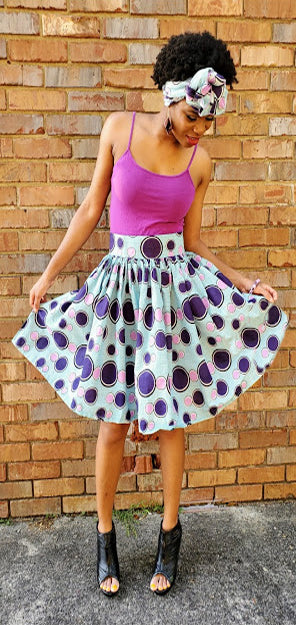 Bisola African Print High-wasit Skirt-DP3845SK、mySite、solidvoid