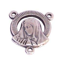 Mother Mary and Sacred Heart Center - Pewter Rosary Triangle (1.7cm - 0.7 inc.、mySite、topwebapps
