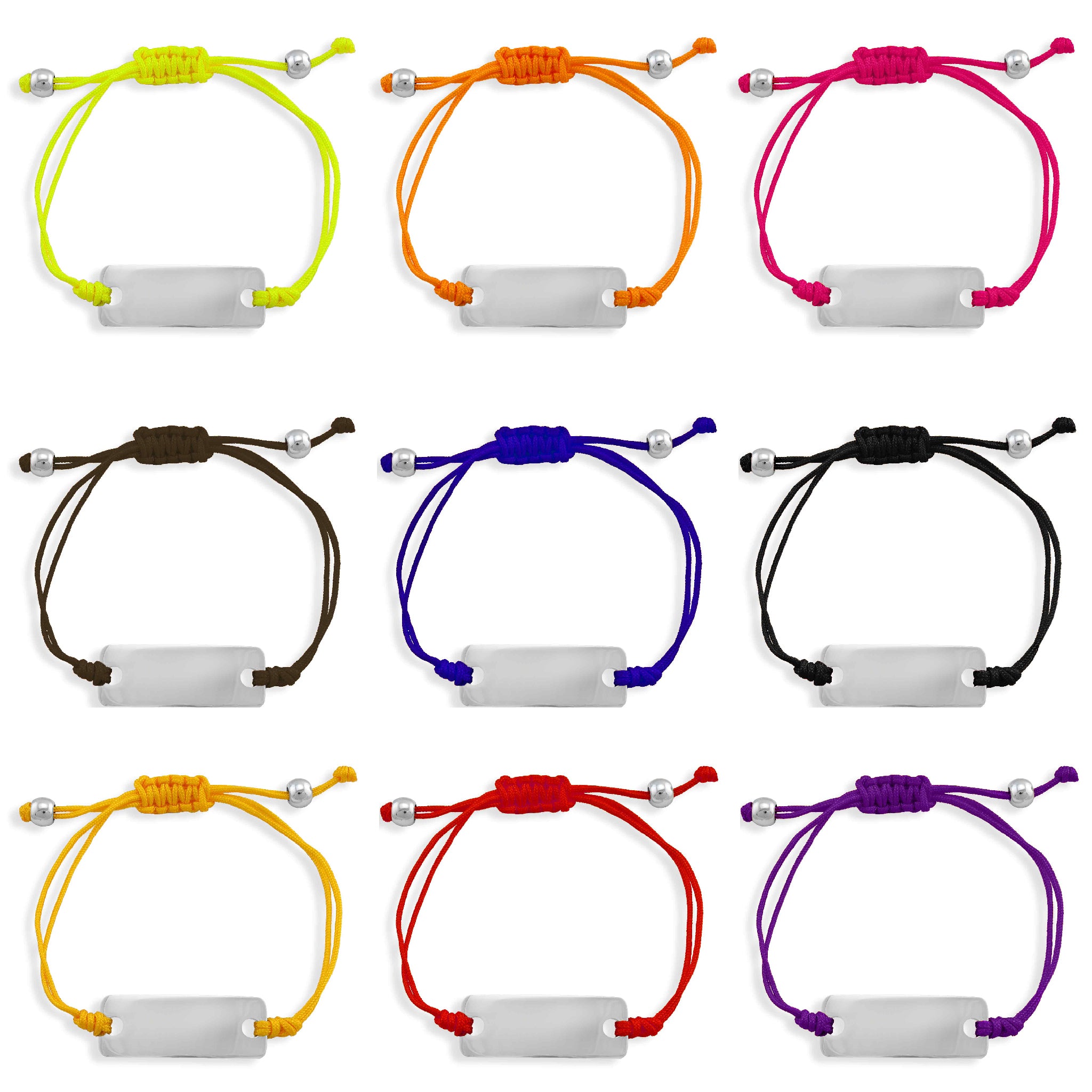 Engravable Rectangle ID Friendship Curved Bar Bracelet / RB0001、mySite、dreamappss