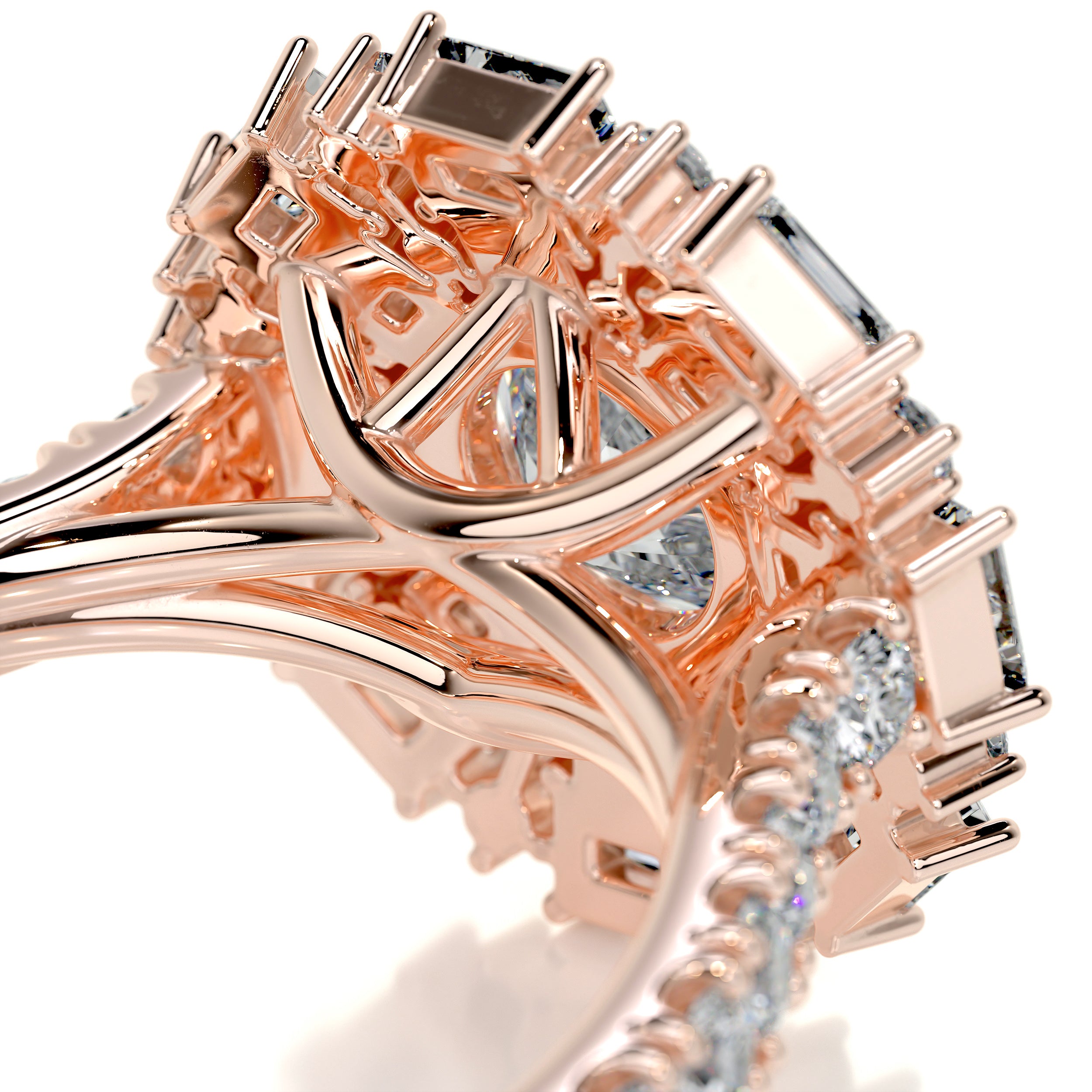 Snowflake Diamond Engagement Ring -14K Rose Gold、mySite、hinf8tx79