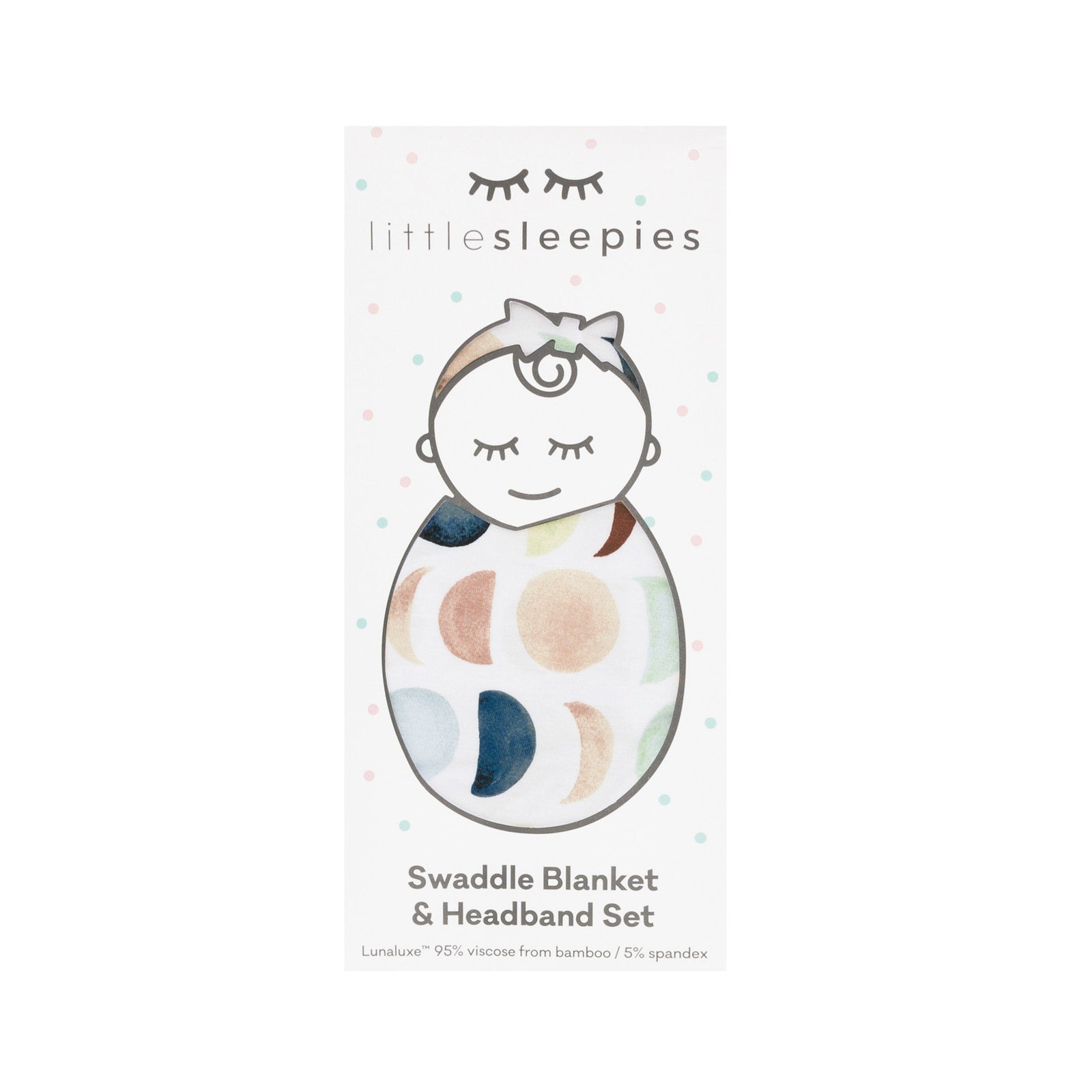 Luna Neutral Swaddle & Luxe Bow Headband Set、mySite、g9winljtr