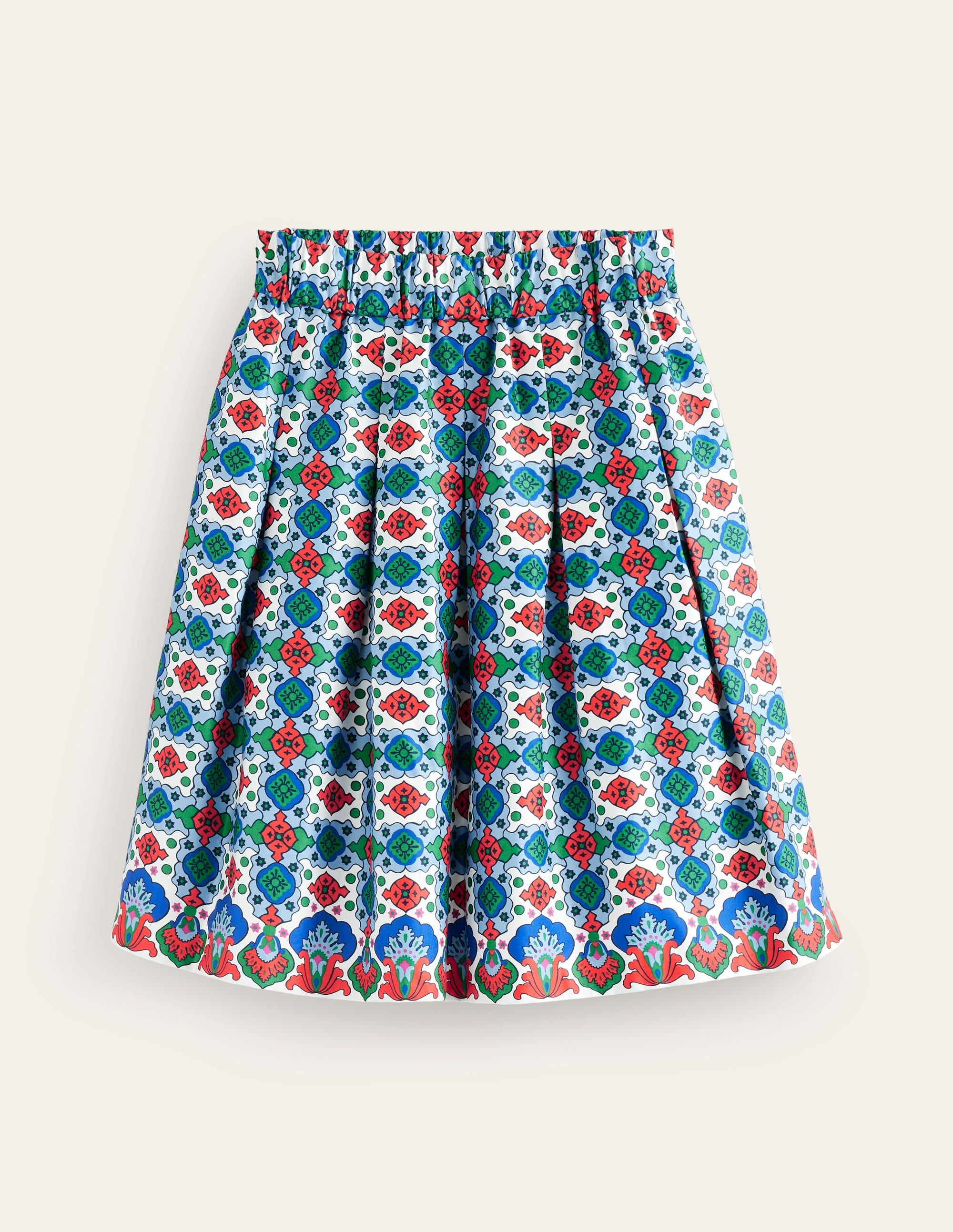  Pleated Cotton Skirt-Multi, Coastal Tile、mySite、ashleygrahame
