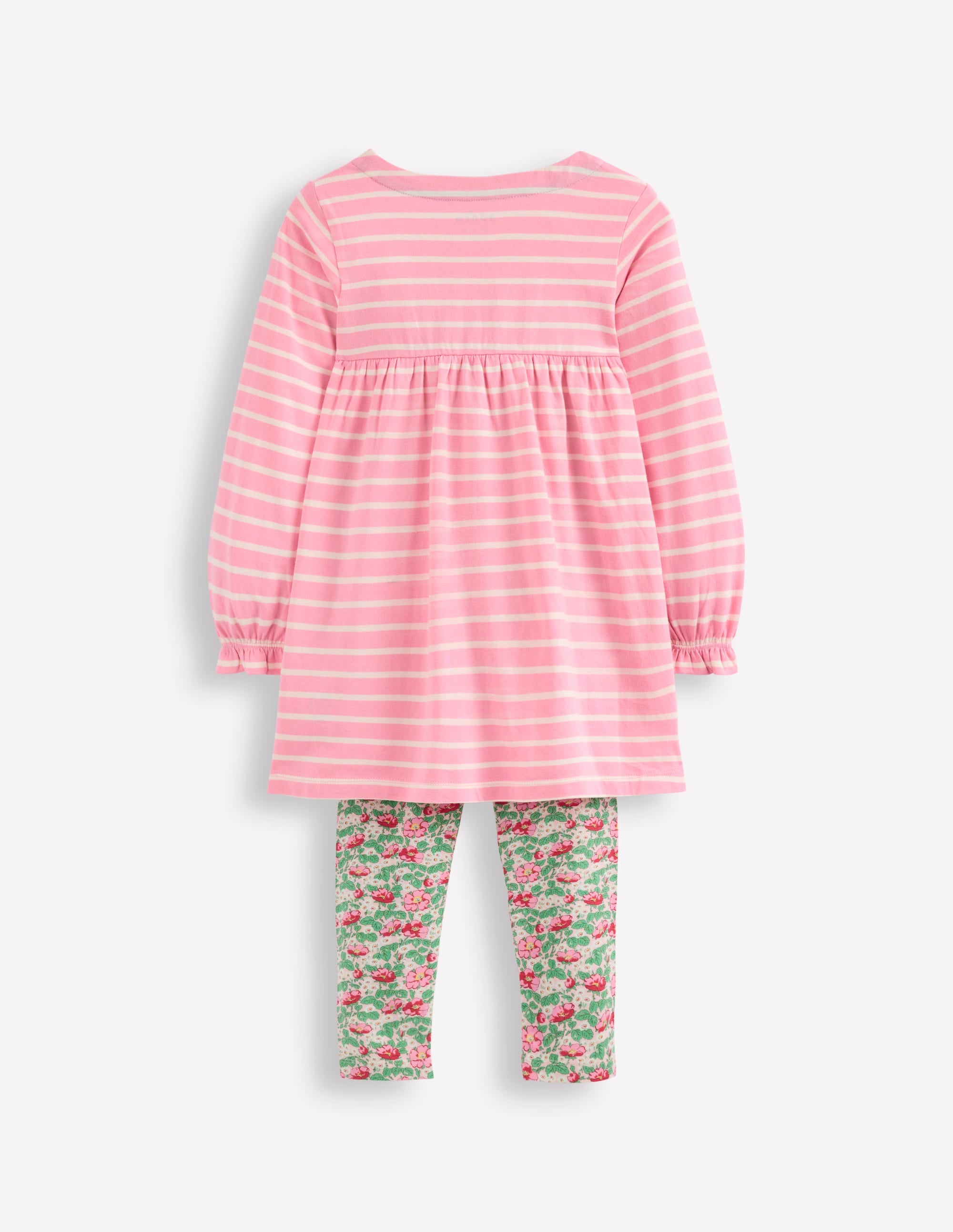  Long-sleeved print tunic set-Chalk Pink Wild Rose、mySite、ashleygrahame