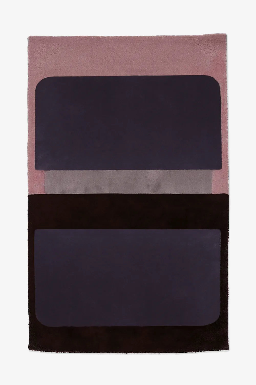 Midnight Color Block Hand Tufted Purple Wool Rug、mySite、gigharbornorthrealestate