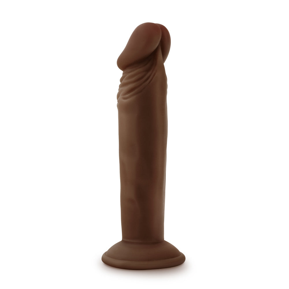Dr. Skin Plus By Blush® | Realistic Chocolate 6.5-Inch Long Soft Yet Erect & Posable Dildo With Suction Cup Base、mySite、bottomscart