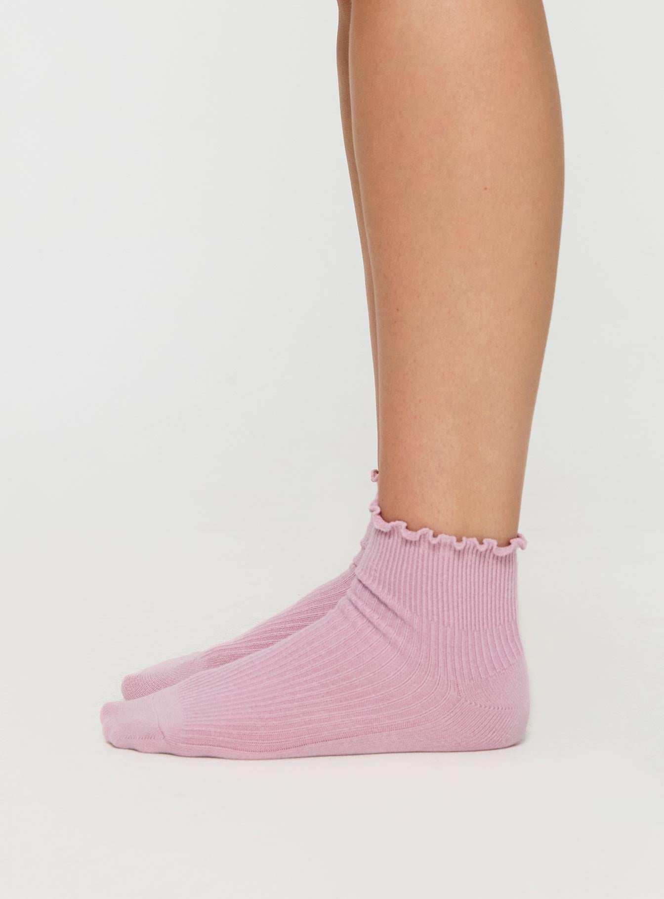 Penne Ruffle Socks Pink、mySite、solidvoid