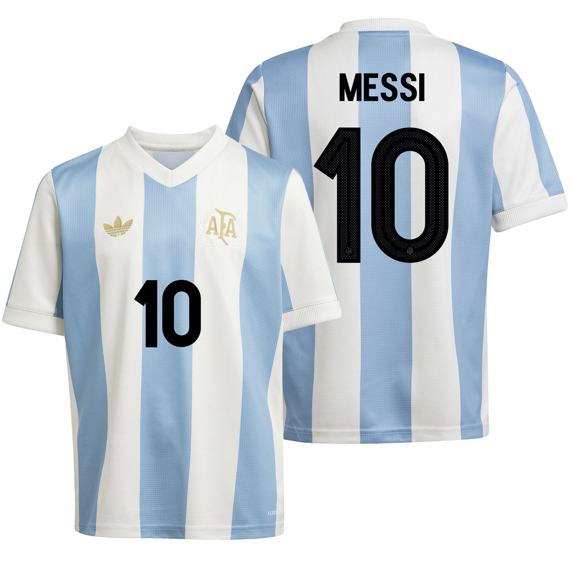 adidas Kids Argentina 50th Anniversary Jersey w/ Messi #10 Printing、mySite、noshort
