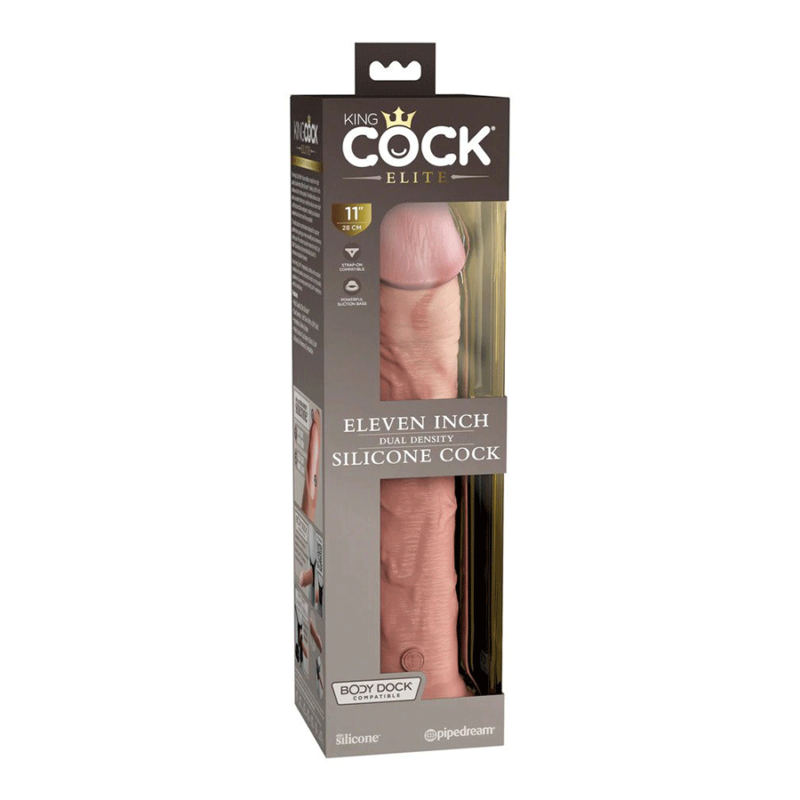 King Cock Elite 11 Inch Dual Density Silicone Dildo by Pipedream Products、mySite、bottomscart
