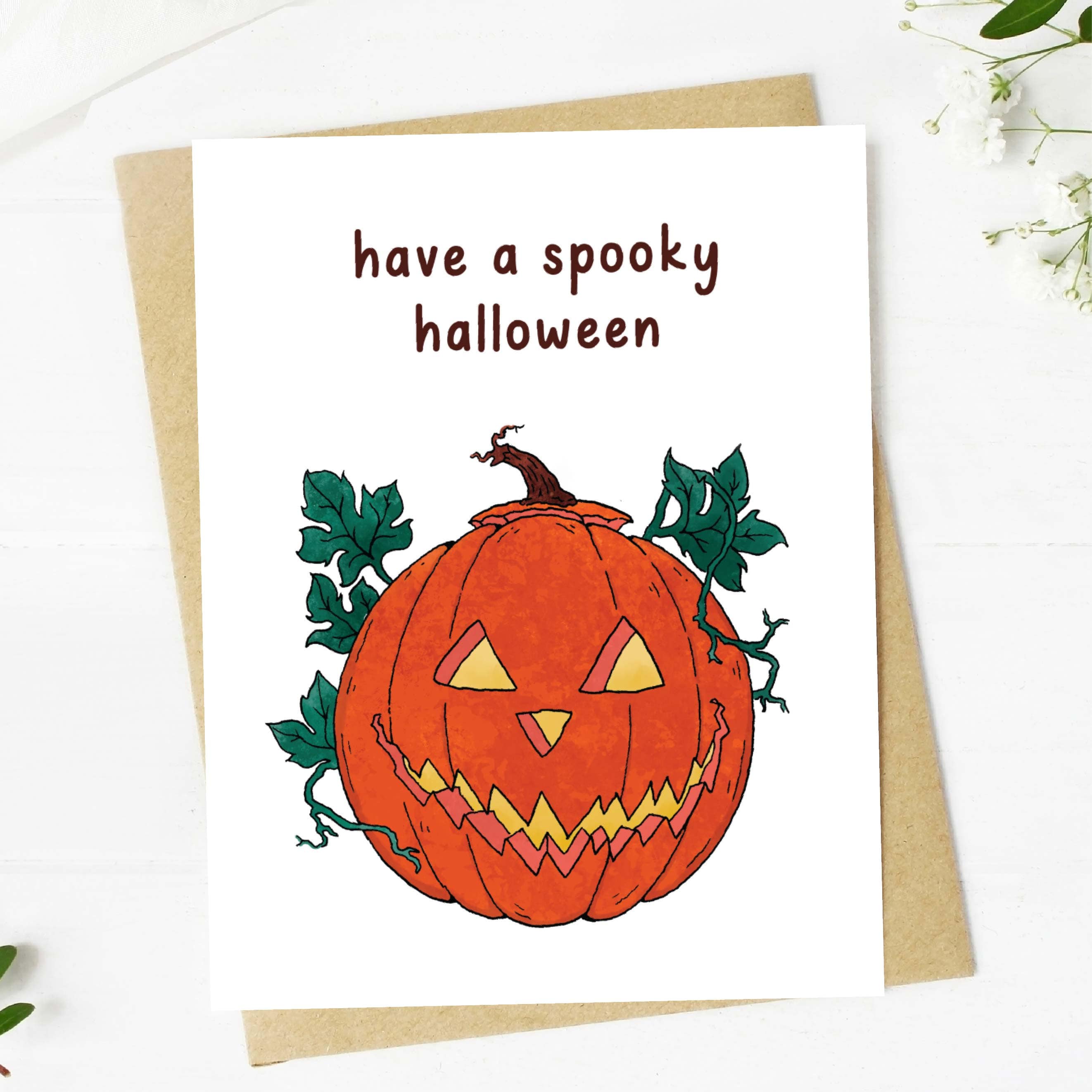  Have A Spooky Halloween (Jack-O-Lantern) Card、mySite、ghnorth
