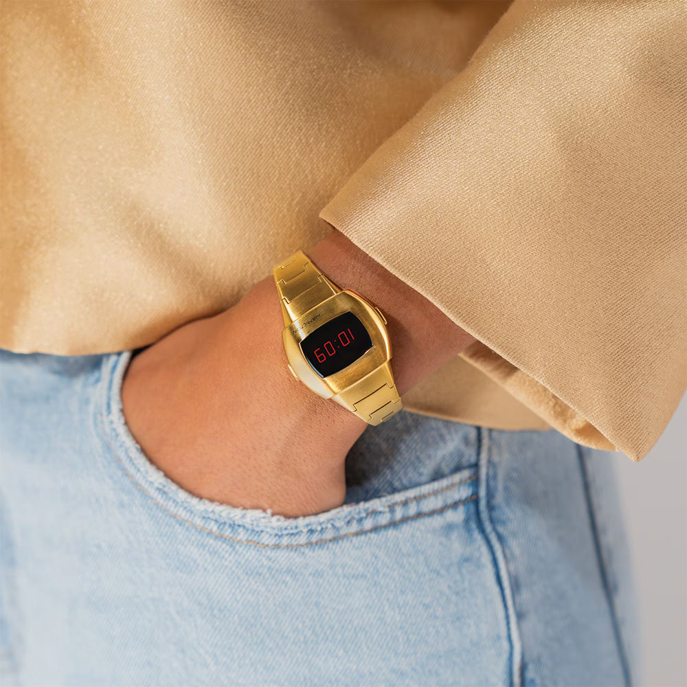  American Classic PSR 74 Quartz Yellow PVD 26mm X 31mm - Black on Bracelet