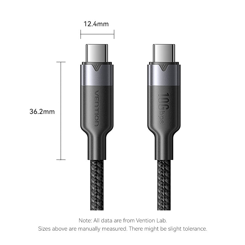Vention USB 3.2 Gen2 C Male to C Male 10Gbps Cable Aluminum Alloy Type、mySite、fannypackpong