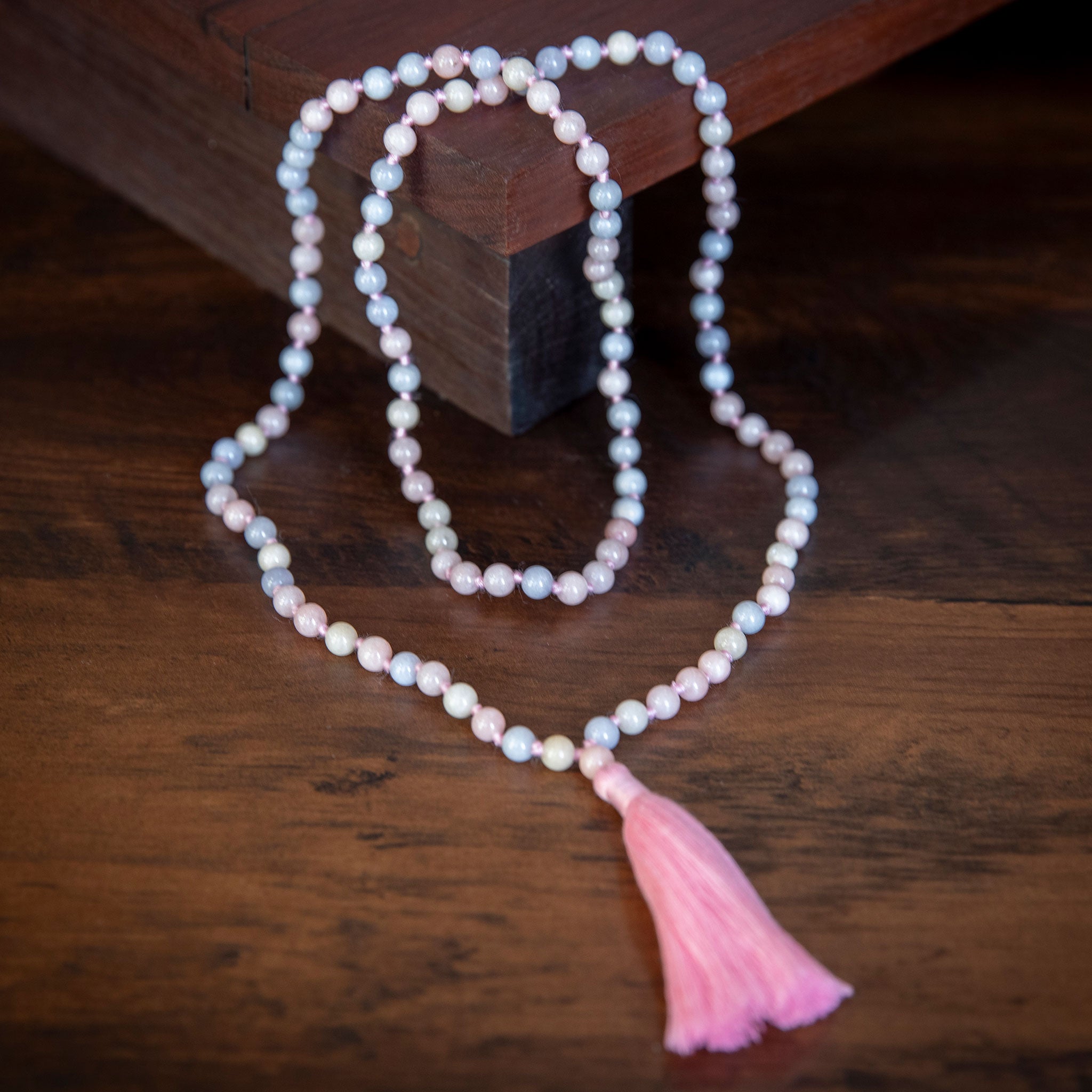 Handmade Prayer Beads: Morganite Mala、mySite、topwebapps