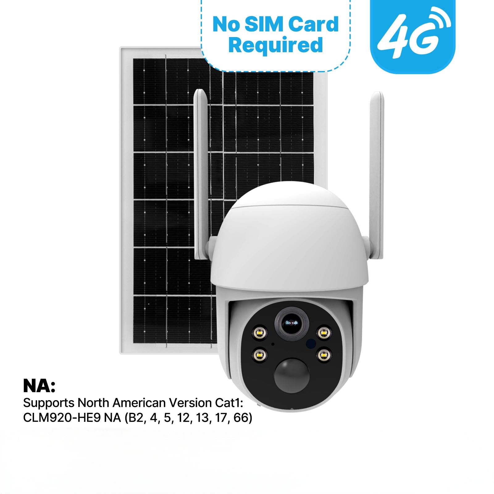 MOES 4G Solar Outdoor Security Camera,7800mAh+7W Solar Panel,IP65 Waterproof,360°PTZ,No SIM Required(NA Version)、mySite、fannypackpong