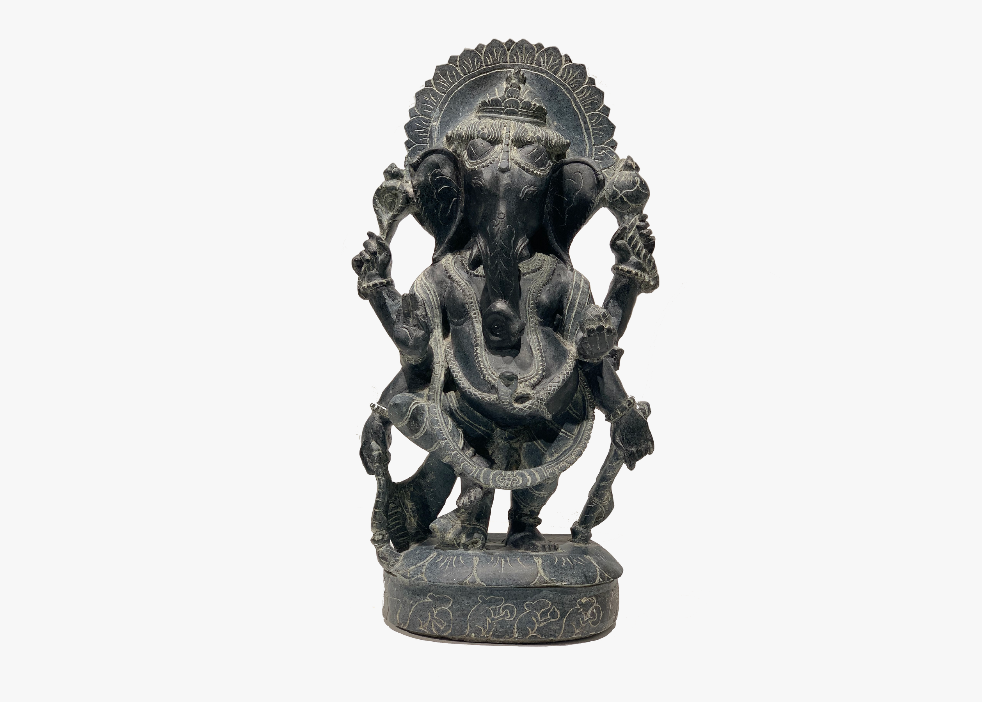 Lord Ganesh Statue - Black Granite (Medium, 50cm)、mySite、topwebapps