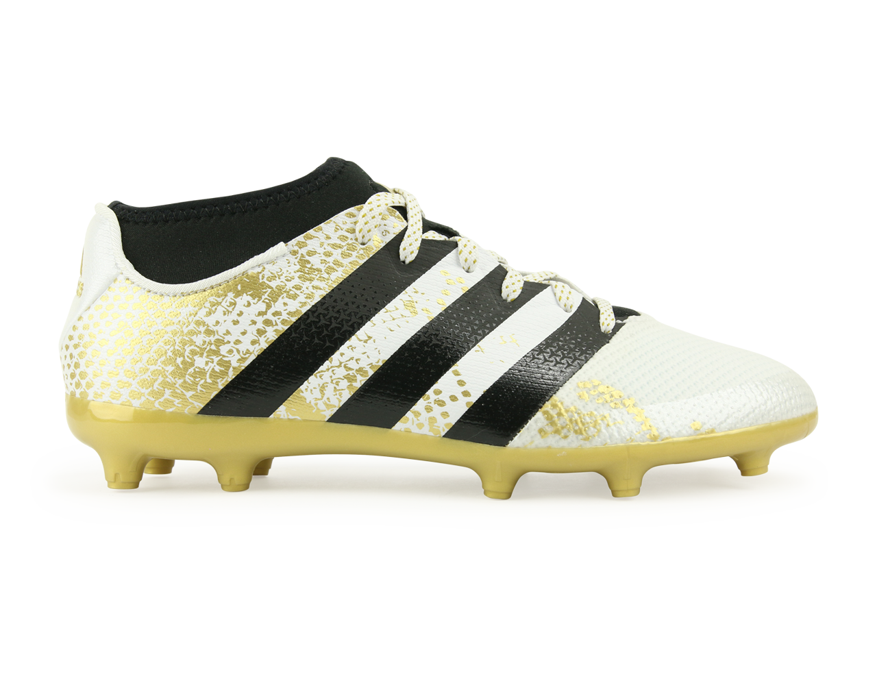 adidas Kids ACE 16.3 Primemesh FG/AG White/Core Black/Gold Metalic、mySite、bottomscart