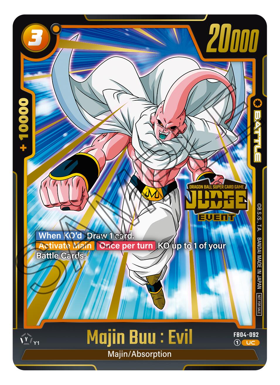 Majin Buu : Evil (Judge Pack 03 - Event Judge) Fusion World Promotion Cards、mySite、waistdrama