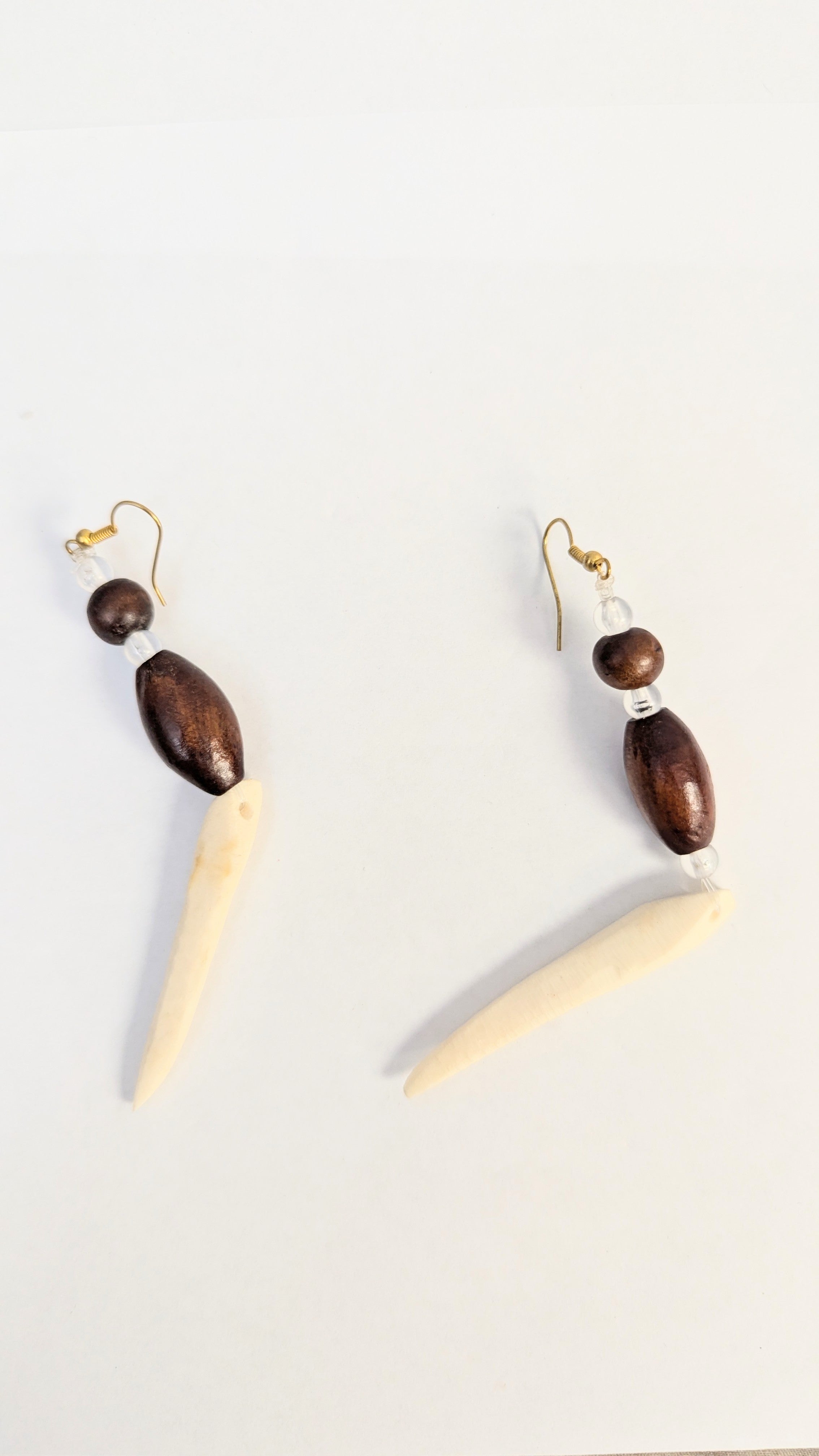 Dupsie's Kijani African stringed Wood Stone Earrings DPJSWSER3、mySite、solidvoid