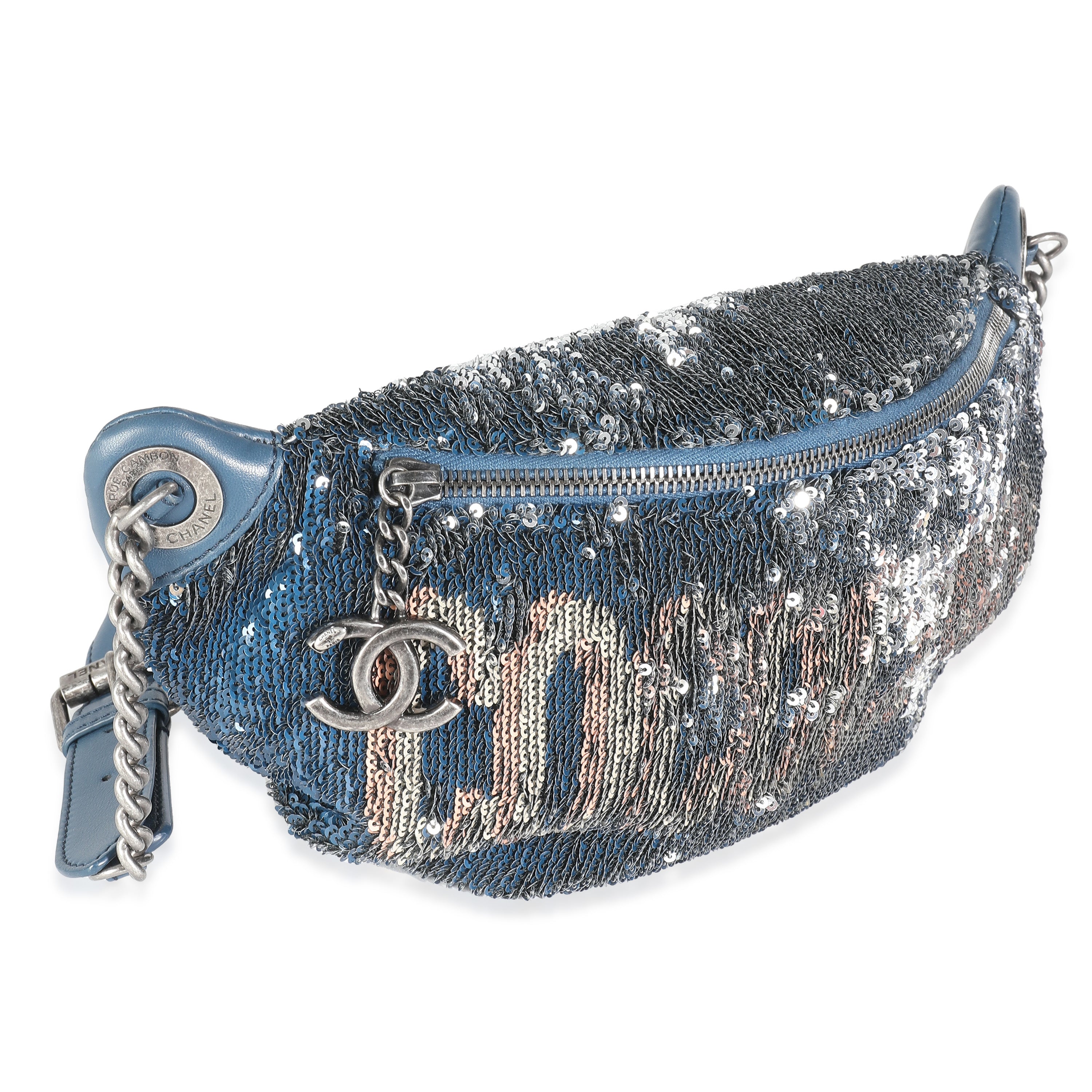 Blue Pink Sequin Coco Cuba Waist Belt Bag、mySite、garagedoors4me