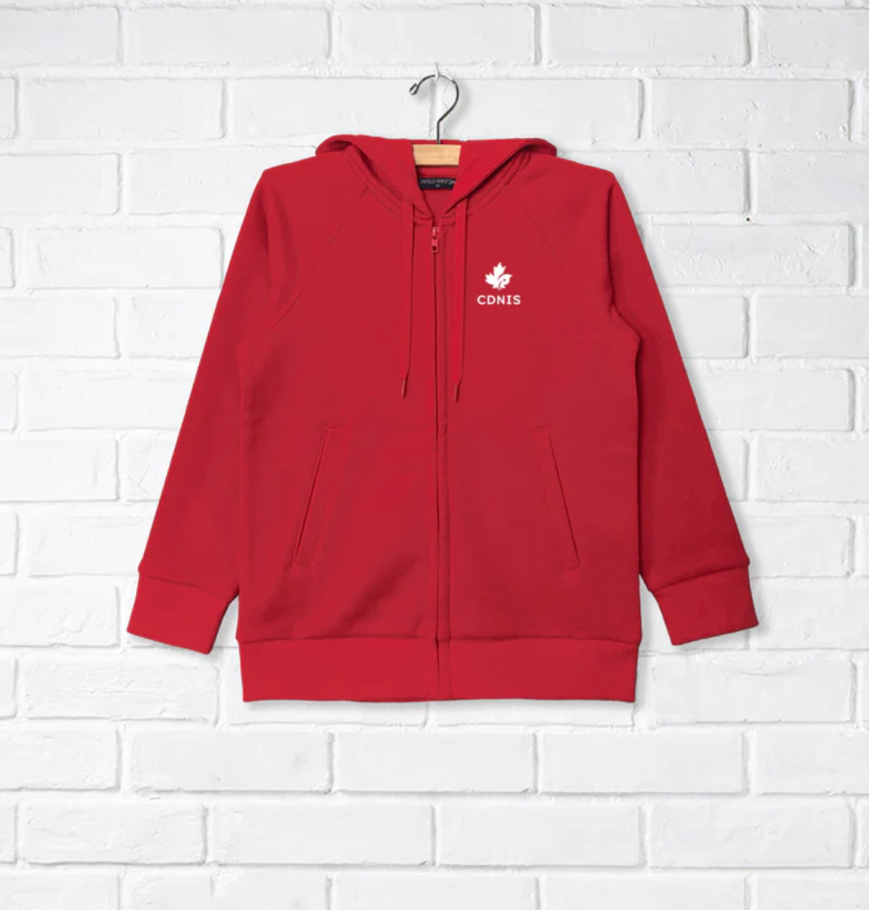 CDNIS Red Zip Front Hoodie、mySite、g9winljtr