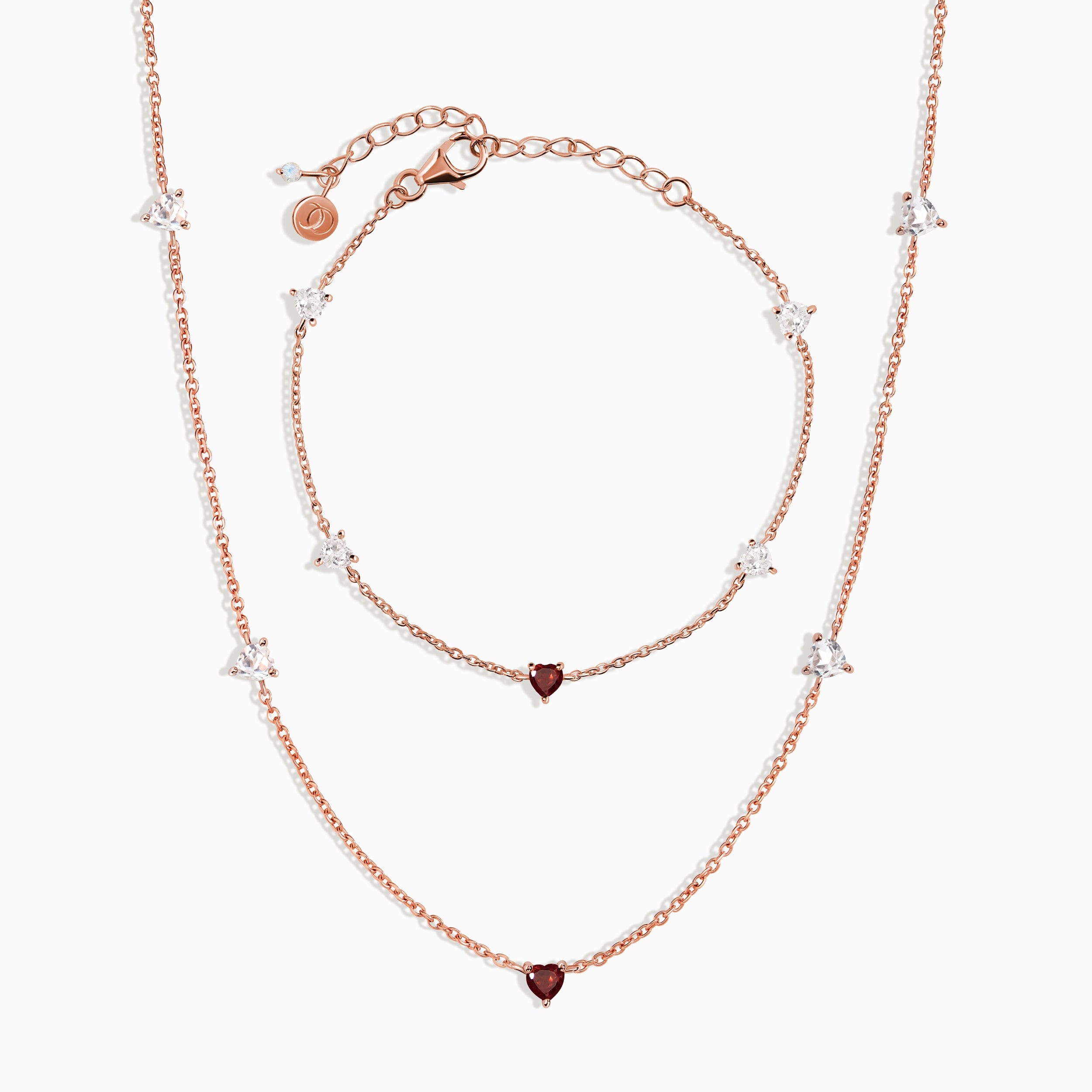 Garnet Never Without My Gem Necklace & Bracelet - January Birthstone、mySite、hinf8tx79