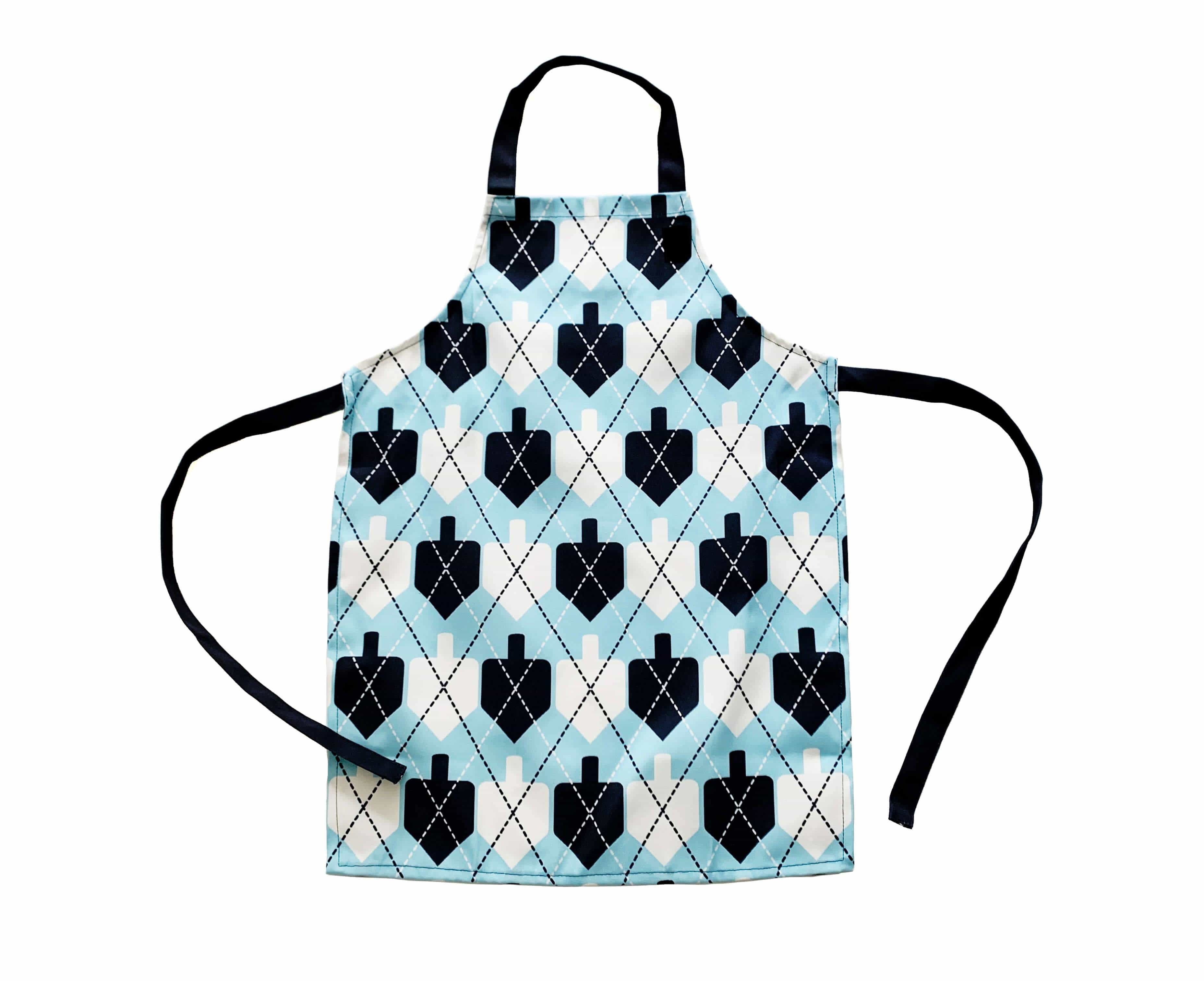Kids Hanukkah Dreidel Argyle Apron、mySite、topwebapps