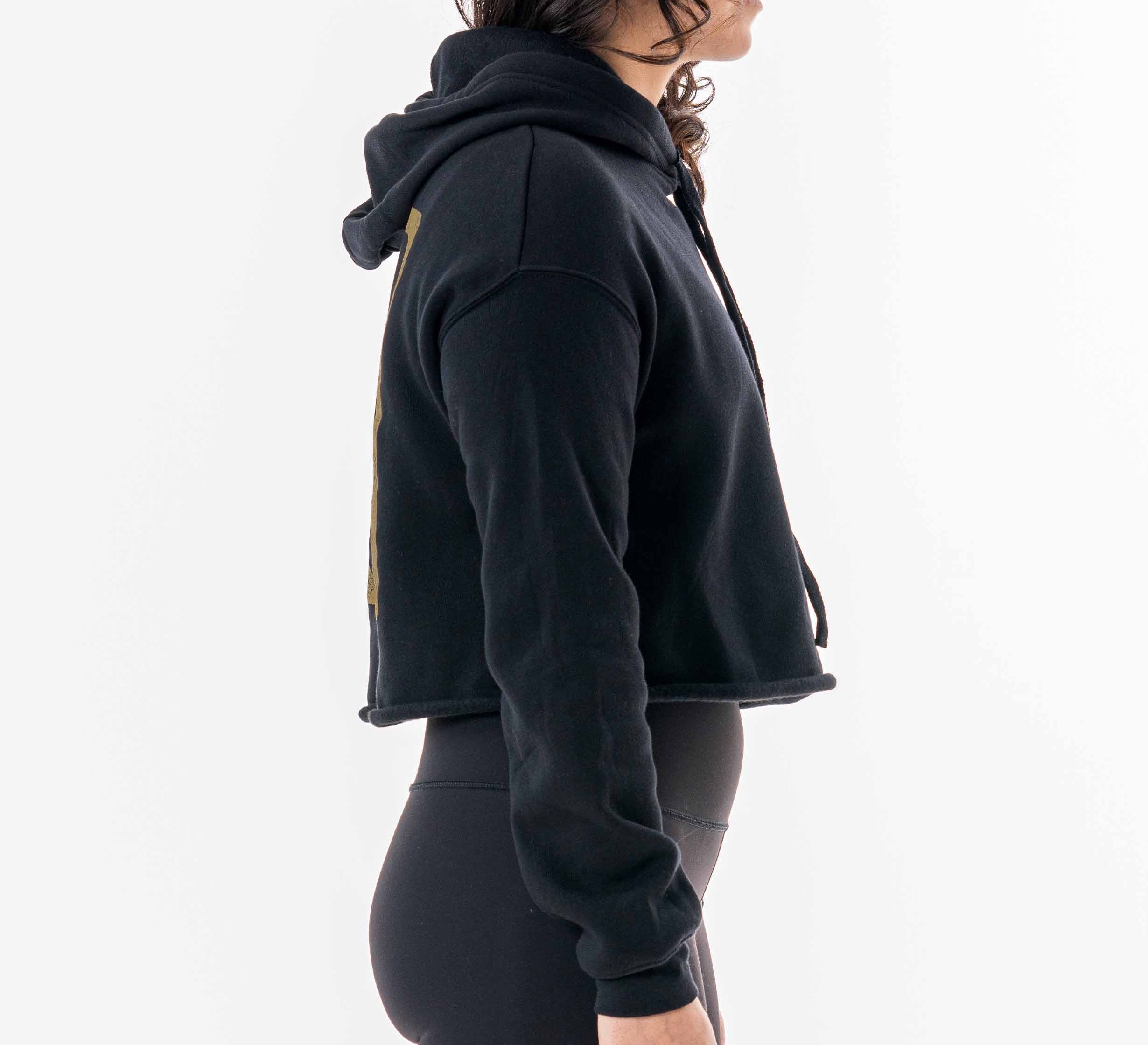 Womens Crop Hoodie Black、mySite、gigharbornorthrealestate