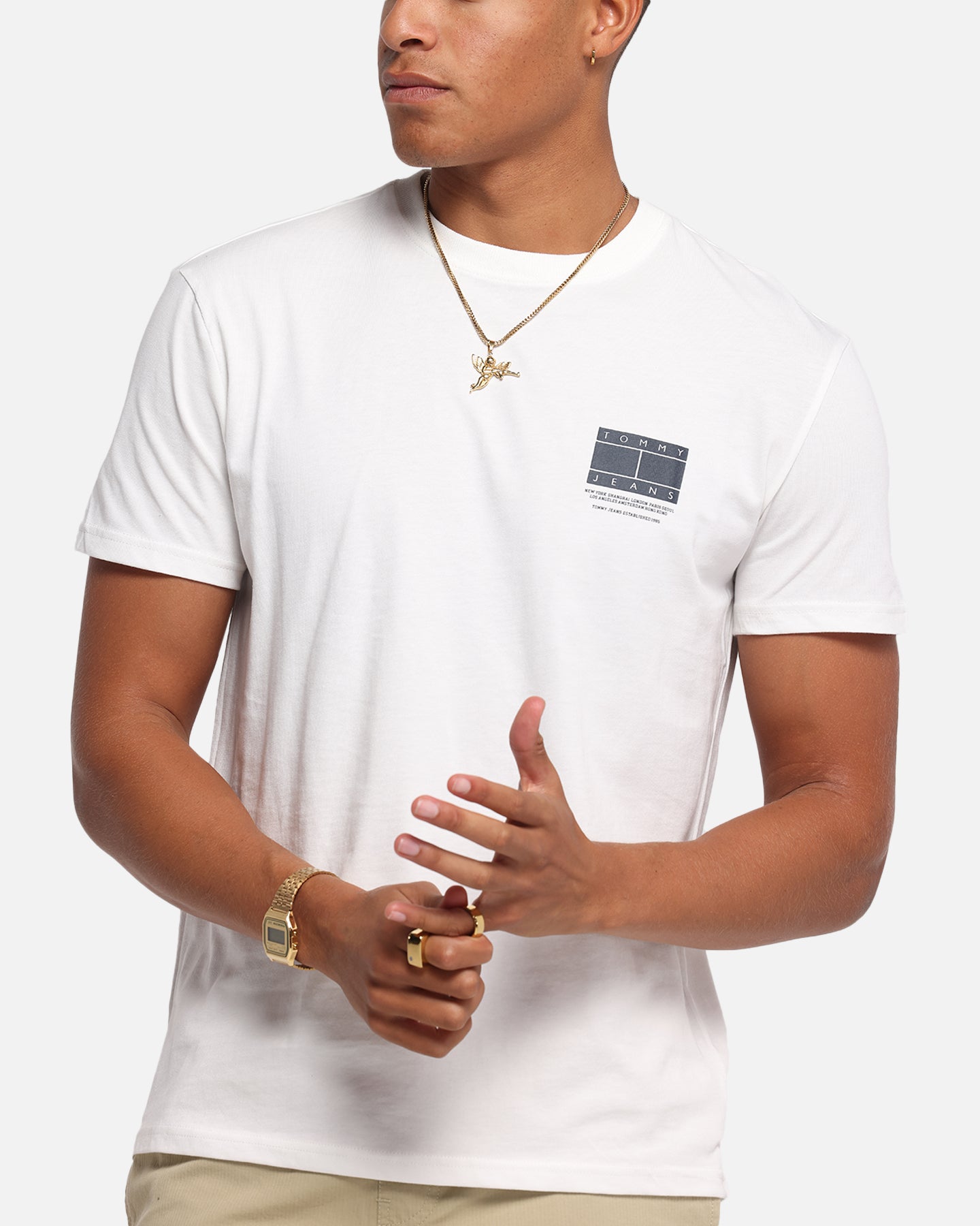 Tommy Jeans Regular DNA Graphic T-Shirt Ecru、mySite、zt4zffjzw