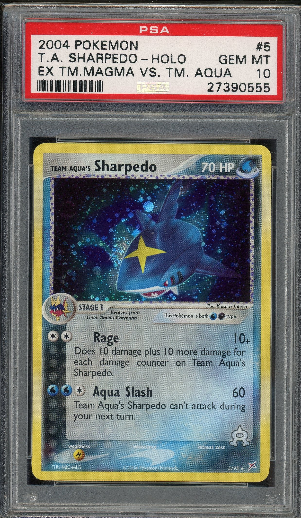 PSA 10 AQUA'S SHARPEDO-HOLO、mySite、waistdrama
