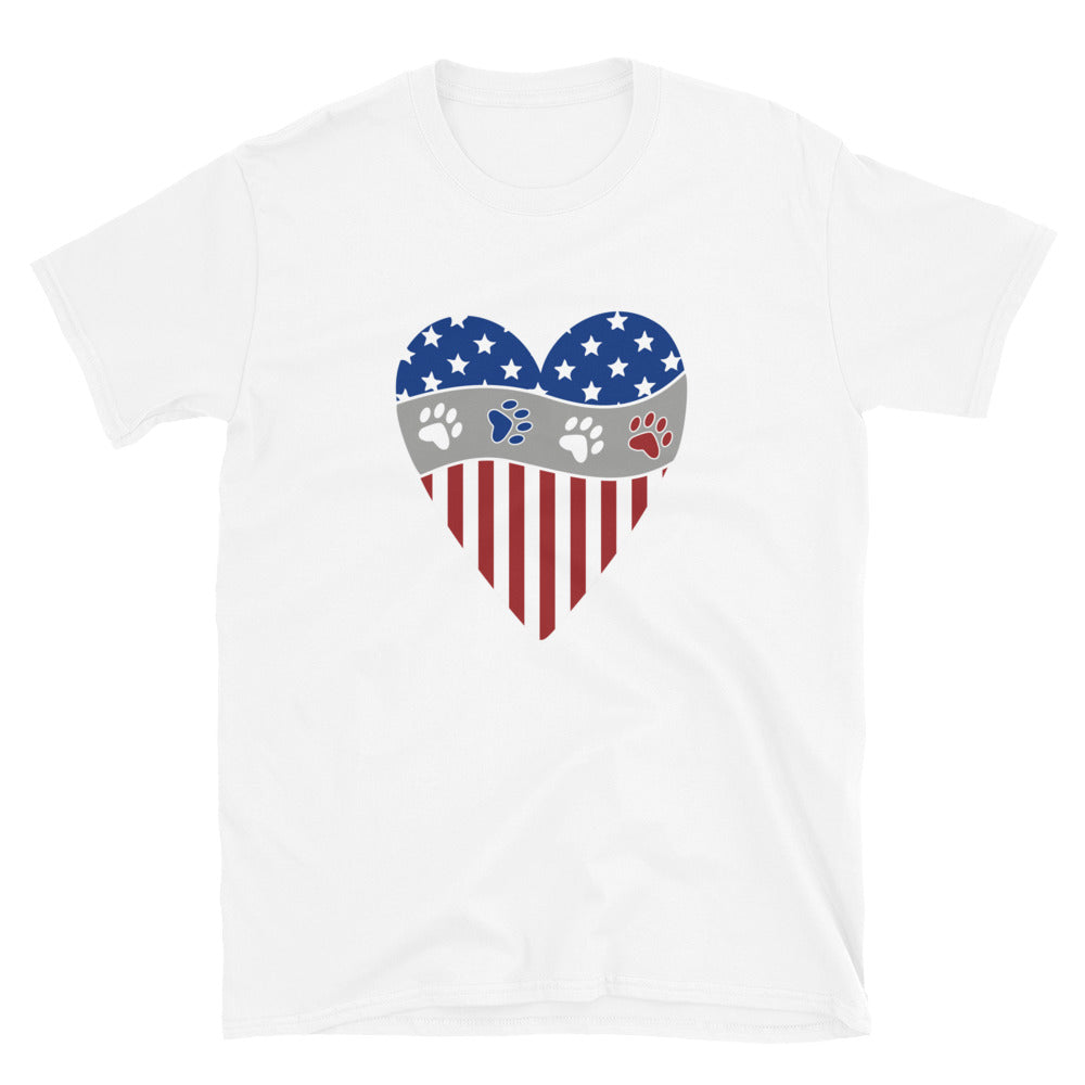 Patriotic Heart T-Shirt、mySite、camillekostekn