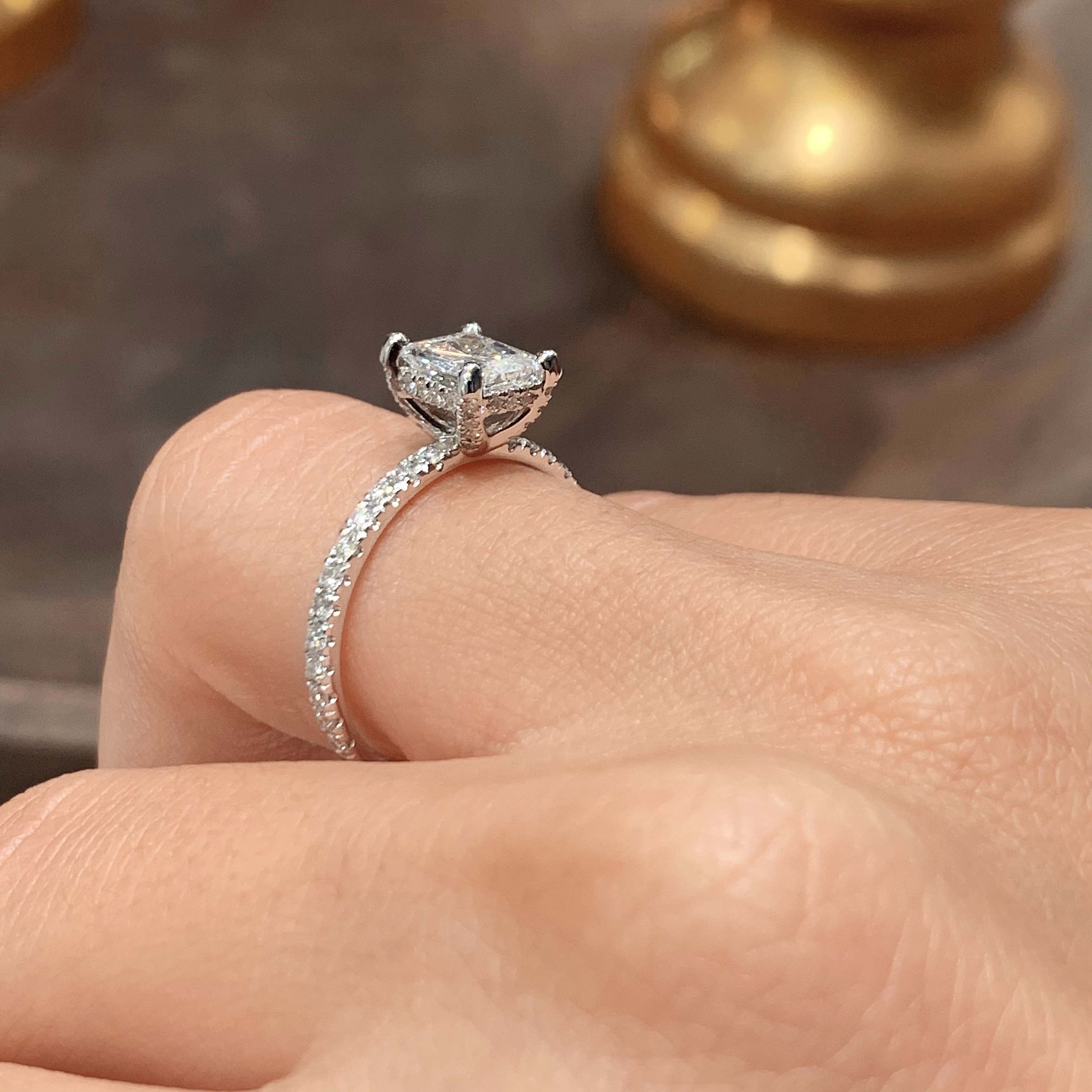 Deborah Moissanite & Diamond Ring -14K White Gold、mySite、hinf8tx79