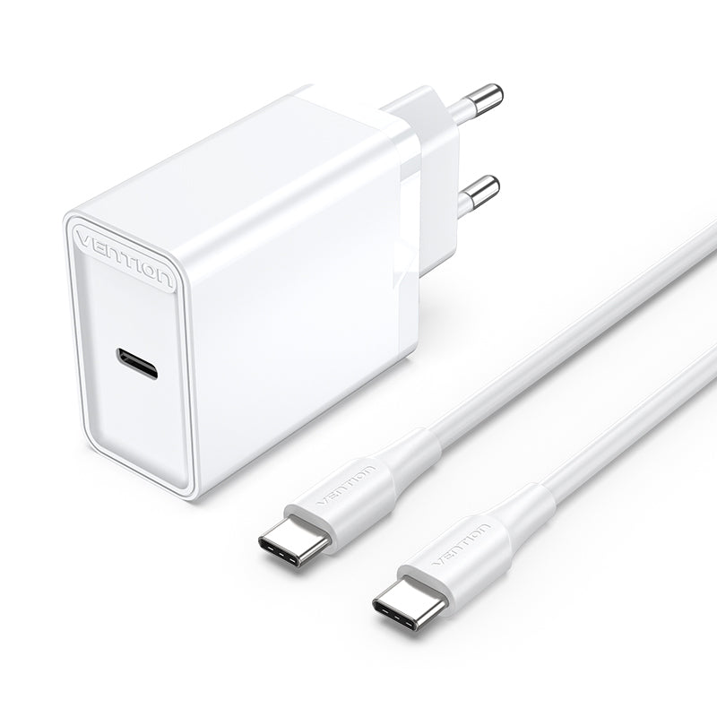 Vention 1-Port USB-C Wall Charger 25W EU-Plug、mySite、fannypackpong