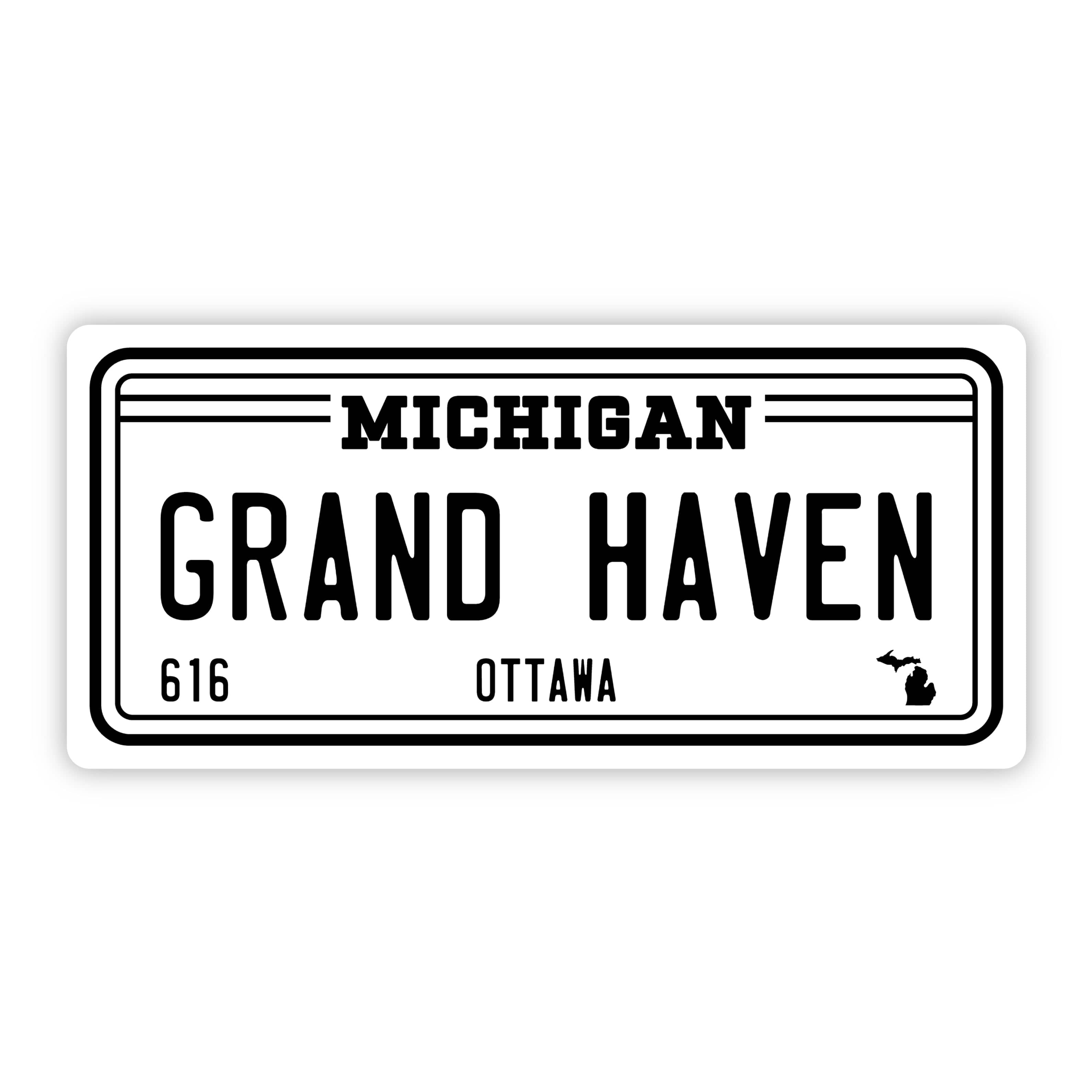  Grand Haven Michigan 616 Bumper Sticker (5 inch)、mySite、elrpsem3k