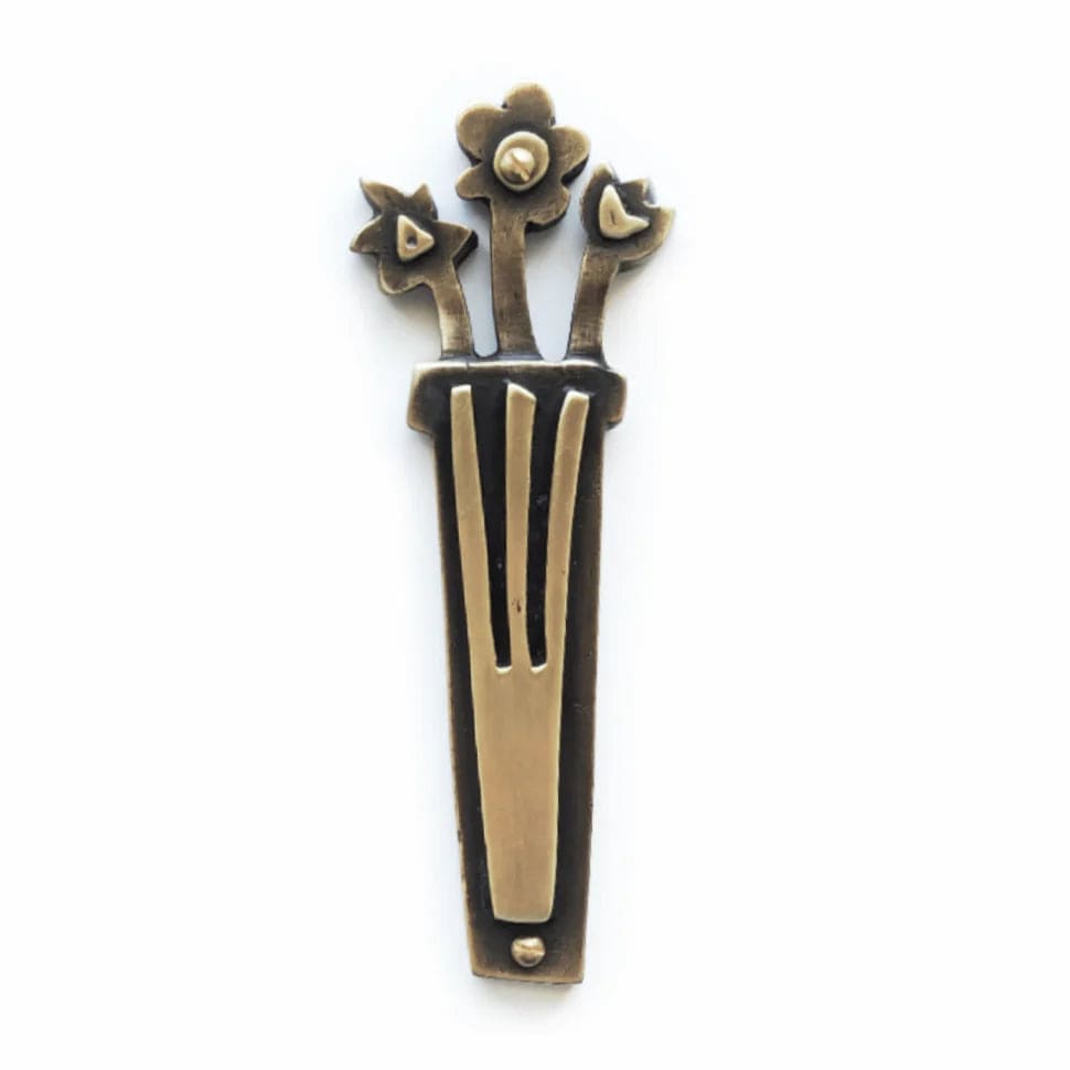 Brass Flower Mezuzah by Emily Rosenfeld、mySite、topwebapps