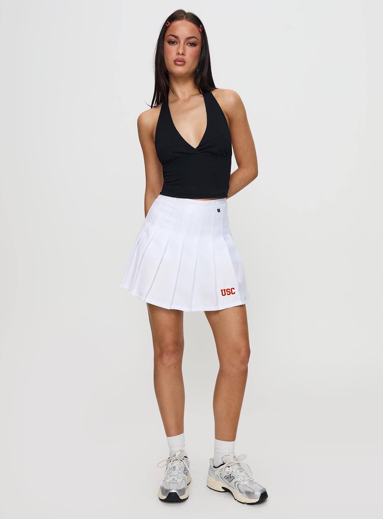USC Tennis Skort White、mySite、solidvoid
