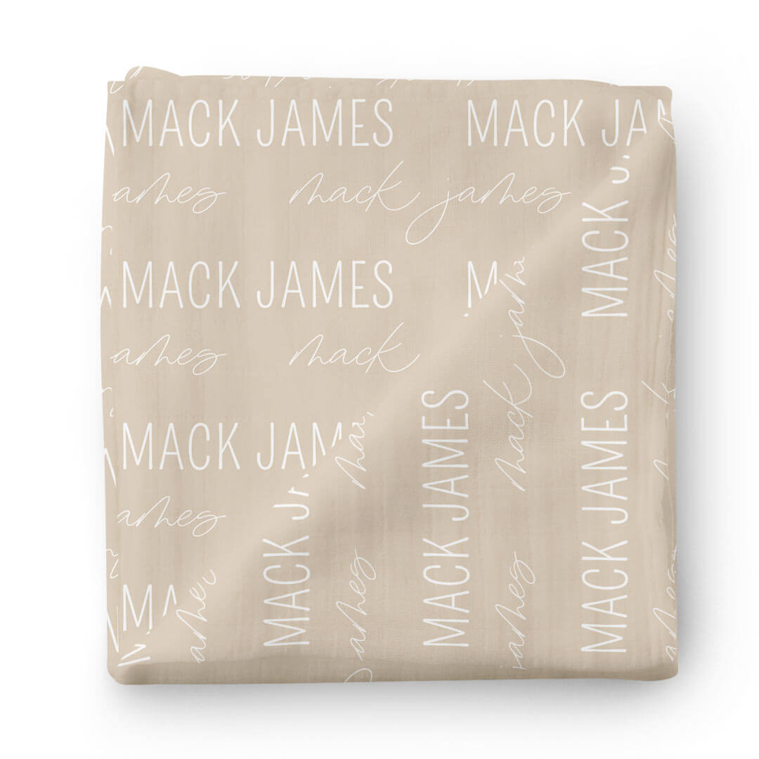  Personalized Stone Baby Name Swaddle Blanket - Block & Script、mySite、layawaytickets
